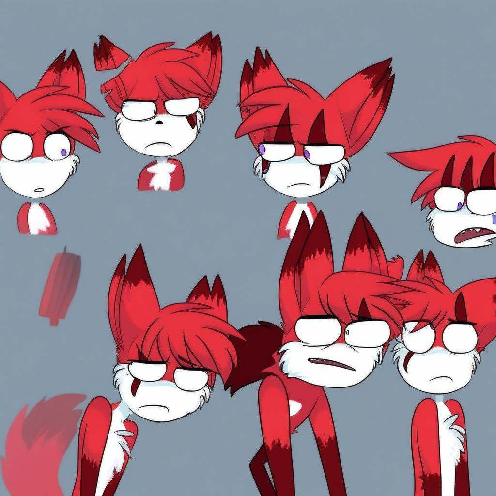 mikus-sona,  red fur,  purple eyes on Tensor.Art