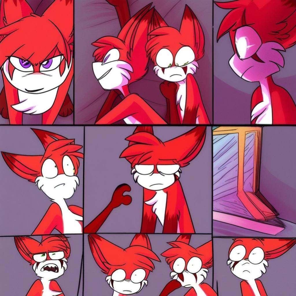 mikus-sona,  red fur,  purple eyes on Tensor.Art