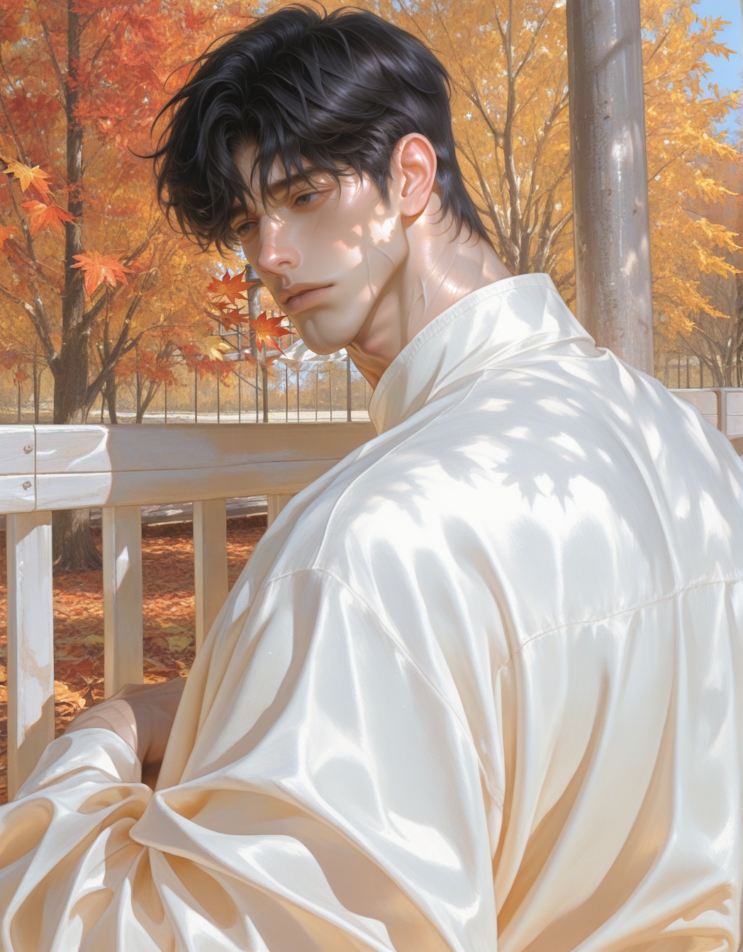 Solo,  handsome man,  upper body on Tensor.Art