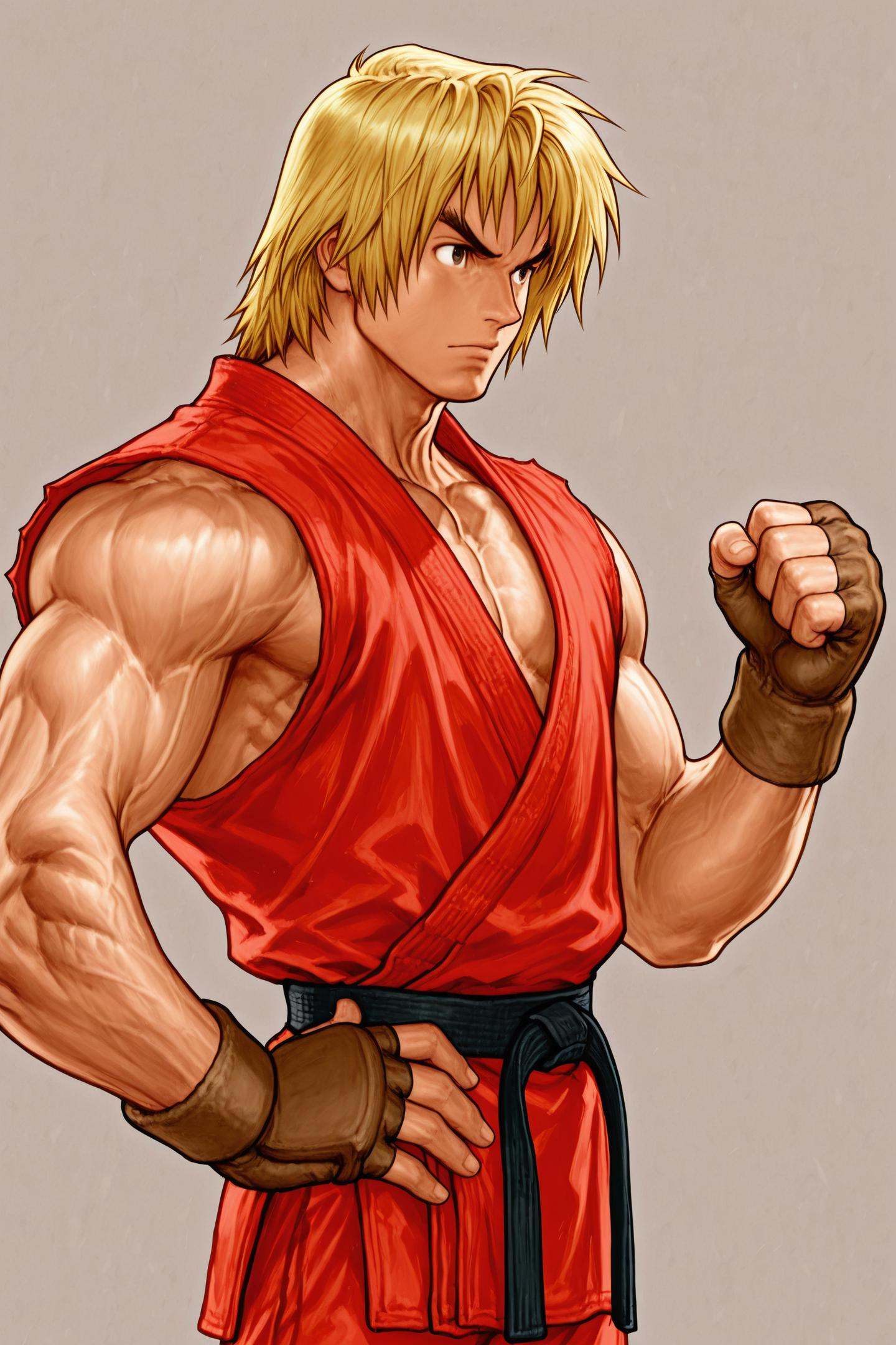 ken masters,  1boy,  solo on Tensor.Art