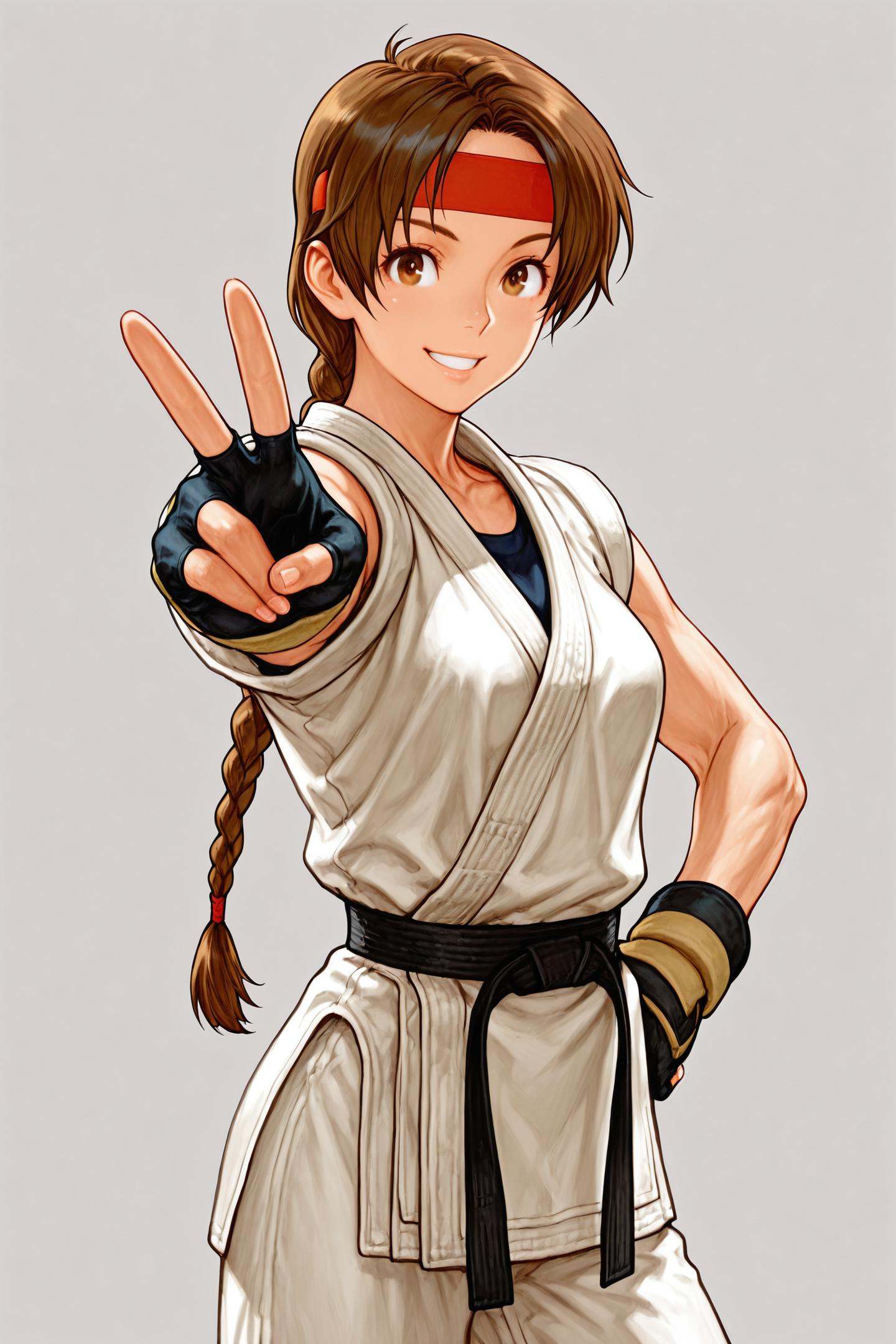 Yuri Sakazaki,  1girl,  solo on Tensor.Art