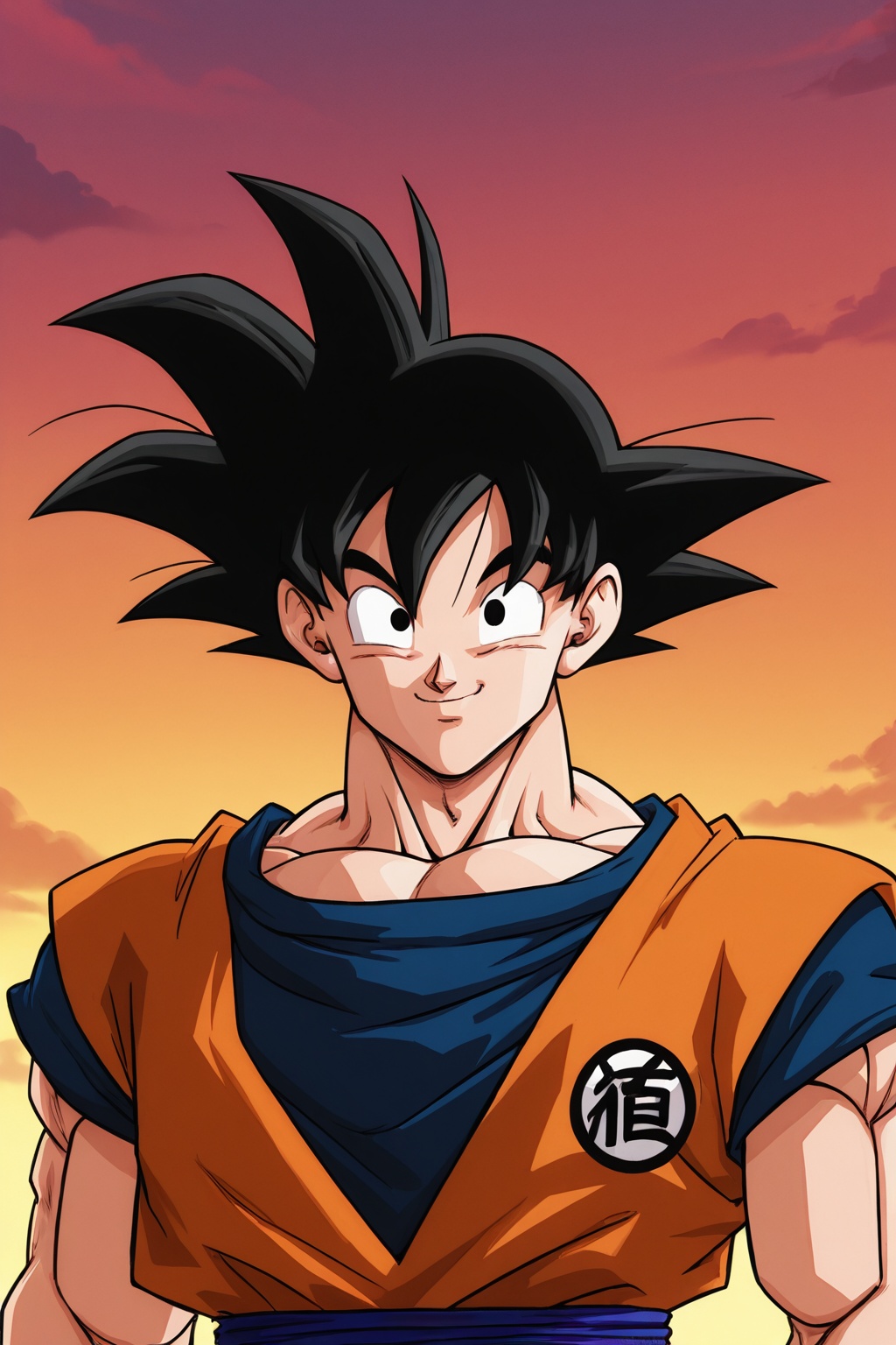 Goku,  orange suit,  blue suit underneath on Tensor.Art