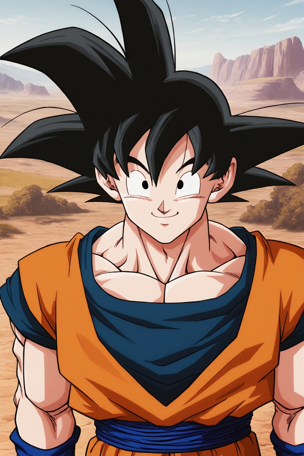 Goku,  orange suit,  blue suit underneath on Tensor.Art