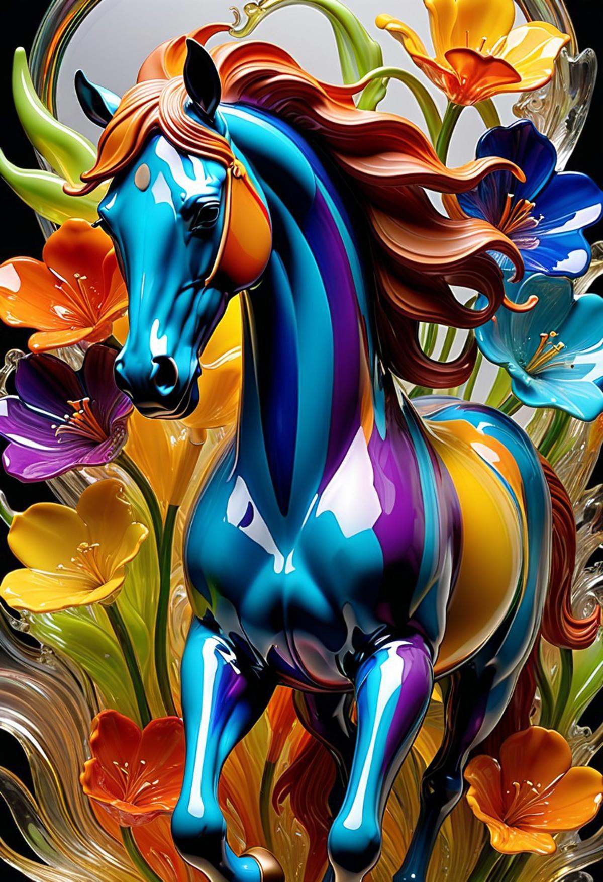 imagine a World Morph made out of [liquid multicolored Murano art glass]. When you use these images to train a LoRA,  it a...
