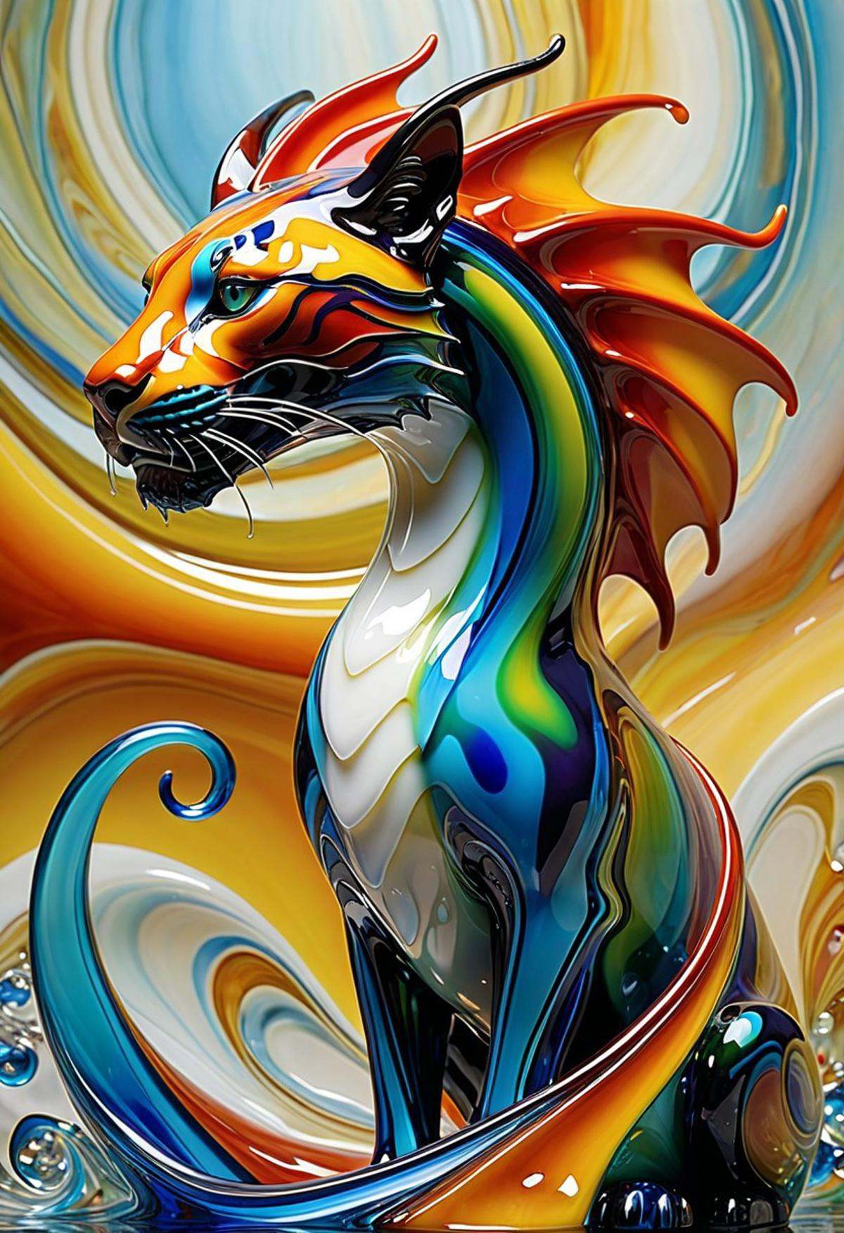 imagine a World Morph made out of [liquid multicolored Murano art glass]. When you use these images to train a LoRA,  it a...