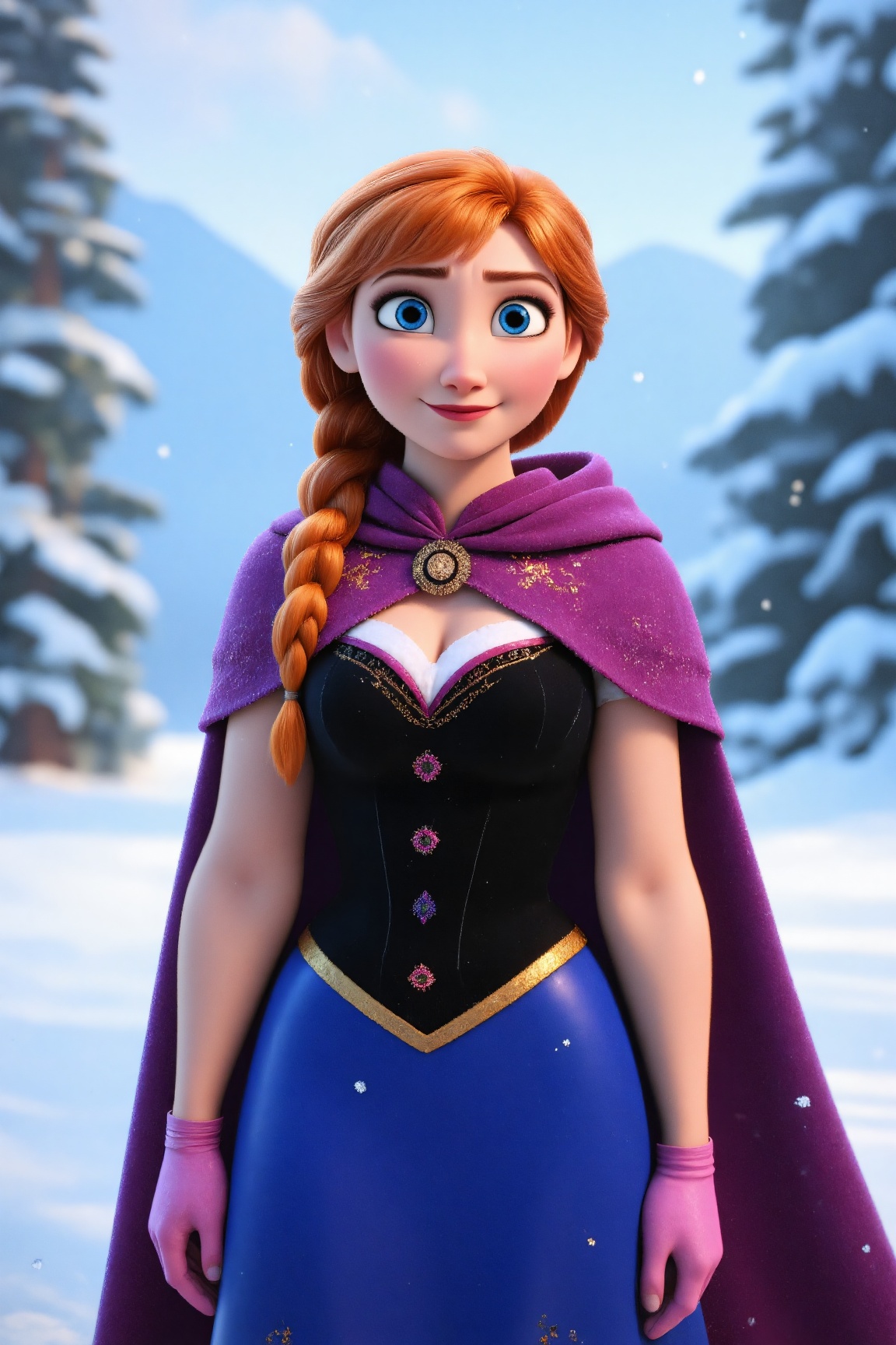photo of Anna from Frozen,  Disney,  digital art on Tensor.Art
