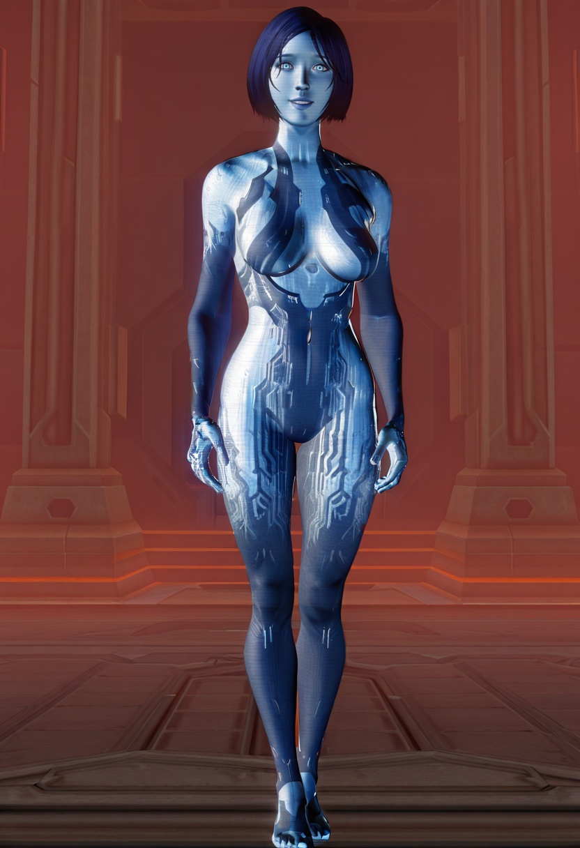 Cortana_h4,  blue skin,  blue eyes on Tensor.Art