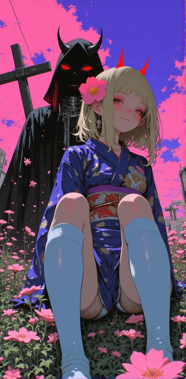 (Ultra-detailed digital art masterpiece,  retro 90s aesthetic,  inspired by Yoshiaki Kawajiri on Tensor.Art
