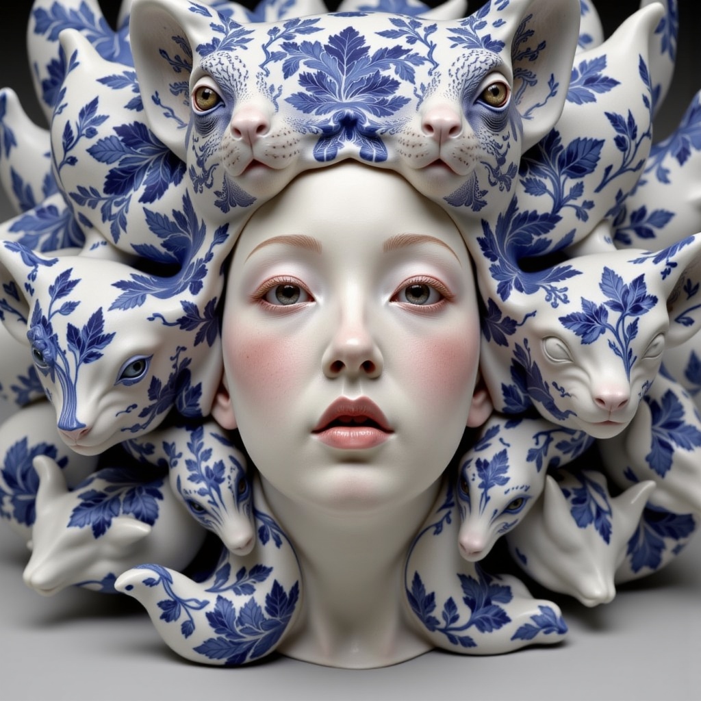 (((Overloaded))).,  ((porcelain)),  human-animal hybrid on Tensor.Art