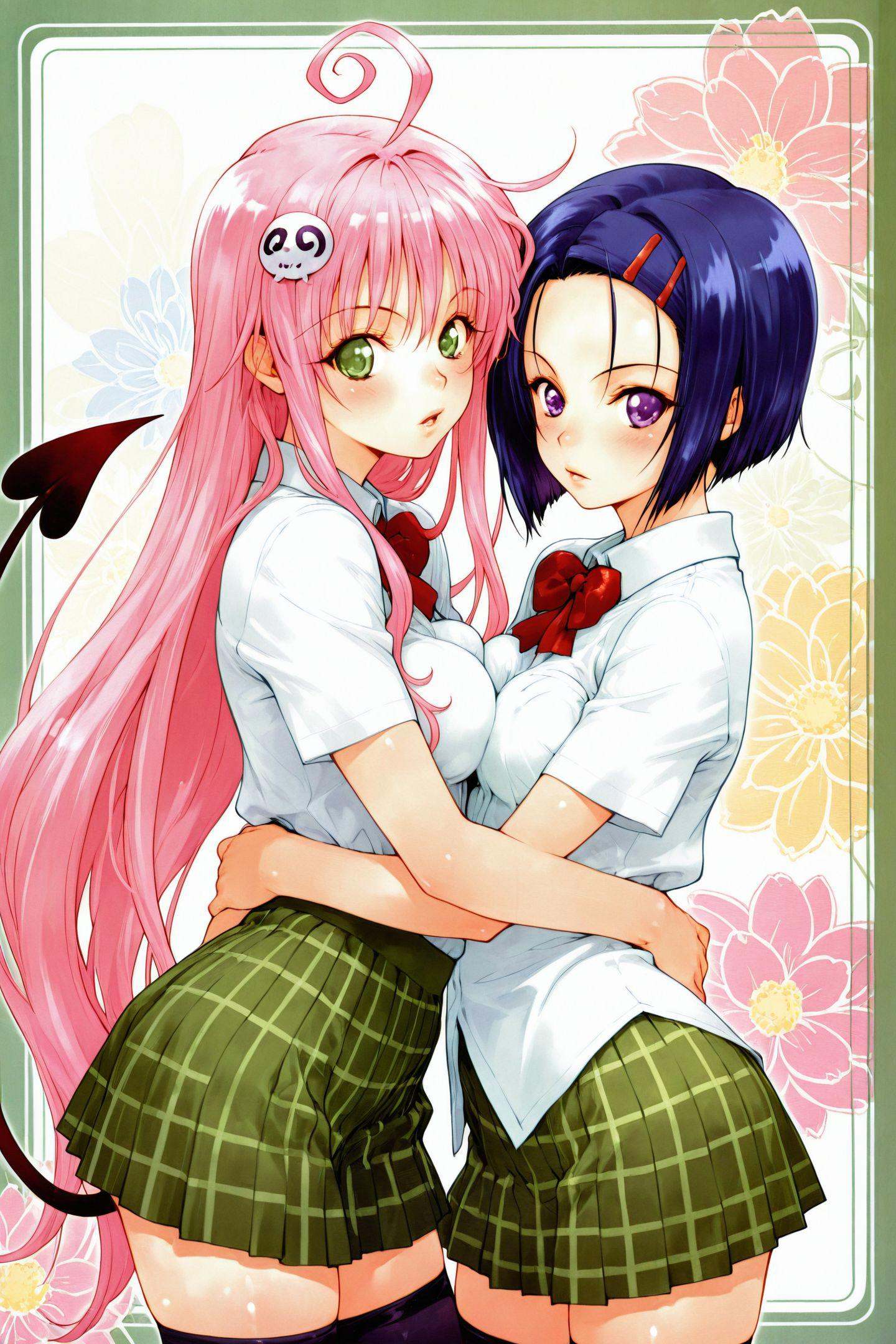 lala satalin deviluke,  haruna sairenji,  2girls on Tensor.Art