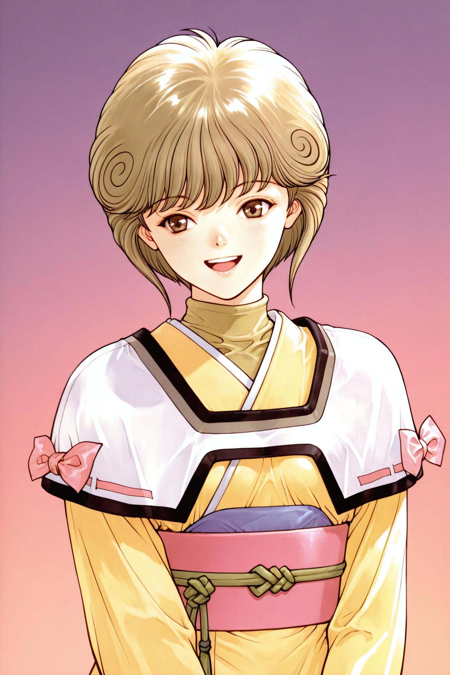 Ai Amano,  blonde hair,  brown eyes on Tensor.Art