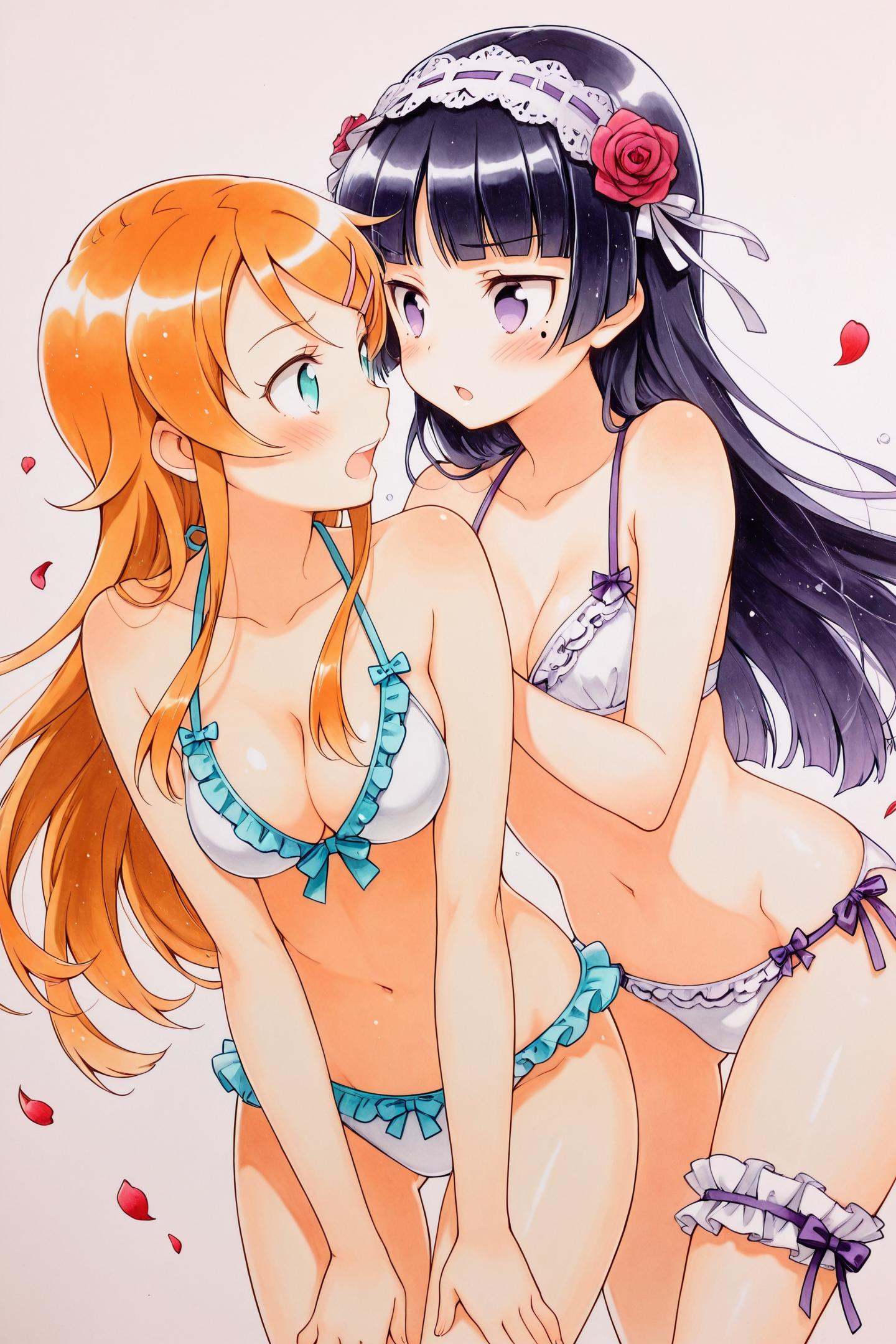 multiple girls,  2girls,  kousaka kirino on Tensor.Art