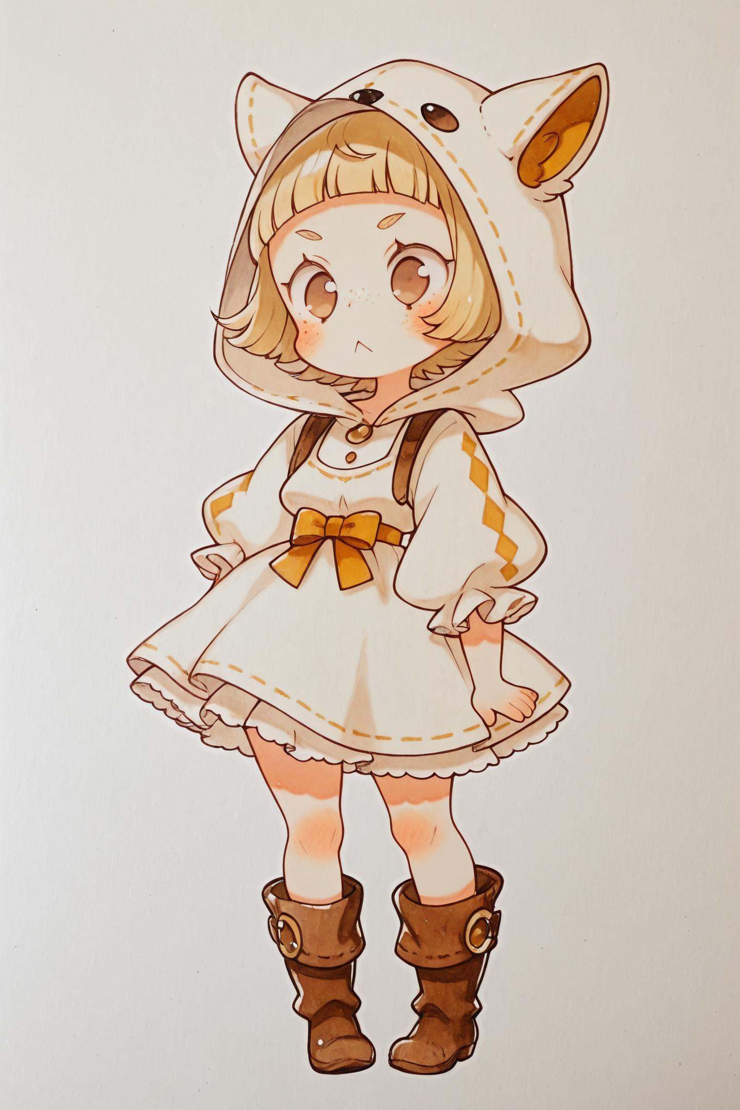 1girl,  solo,  boots on Tensor.Art
