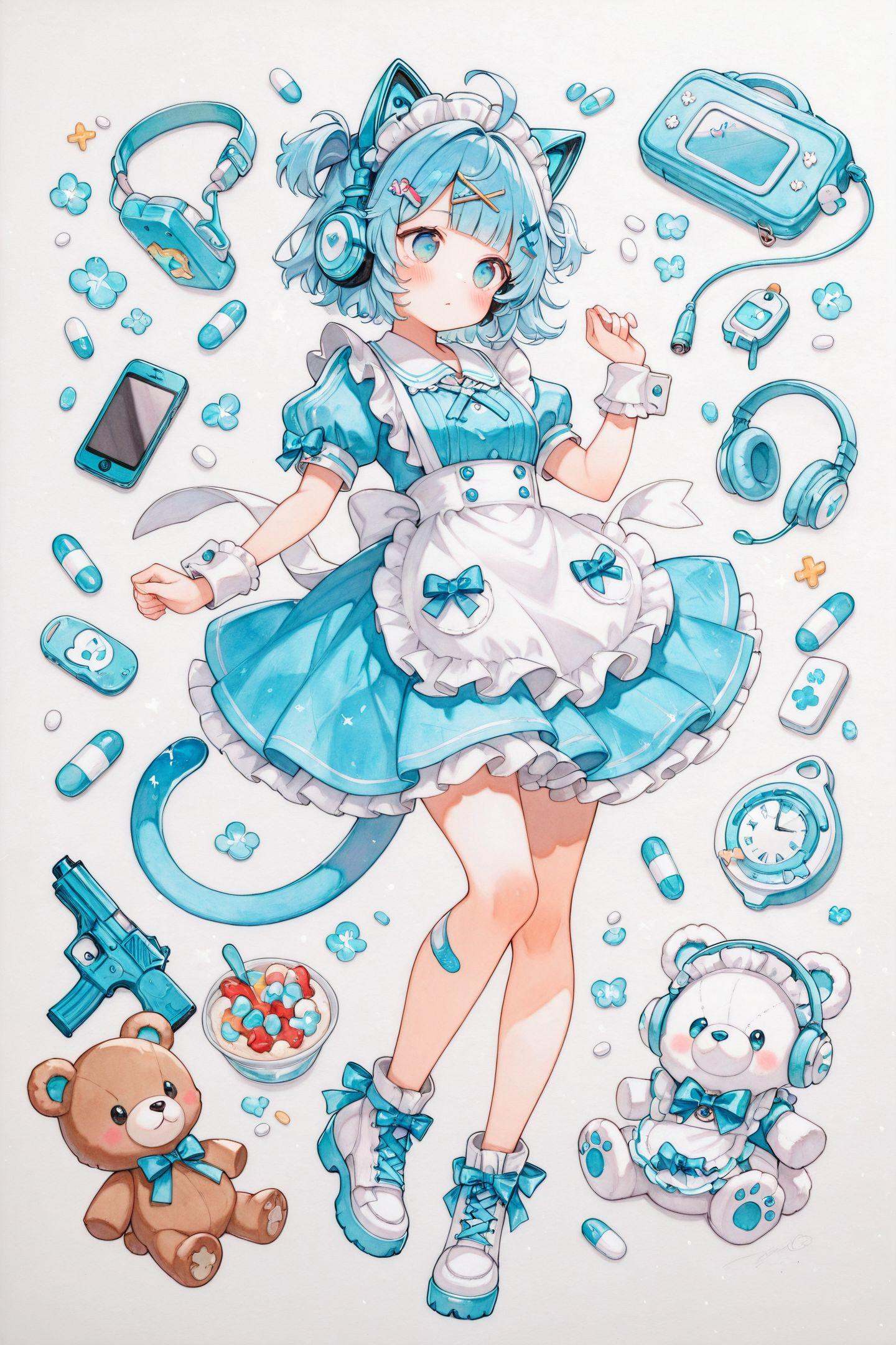 1girl,  animal ears,  stuffed animal on Tensor.Art