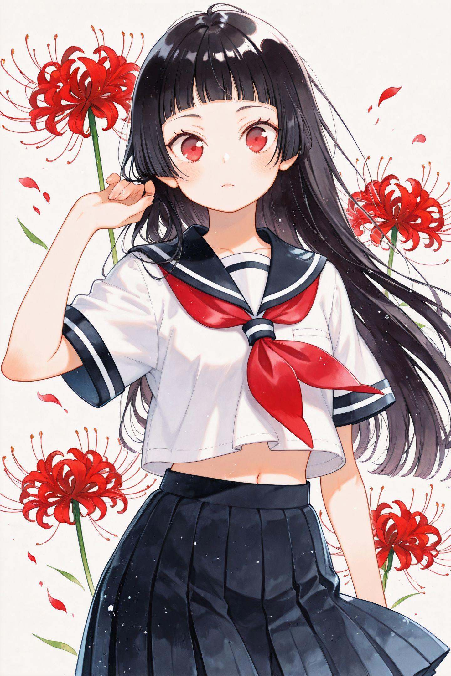 Enma Ai,  1girl,  flower on Tensor.Art