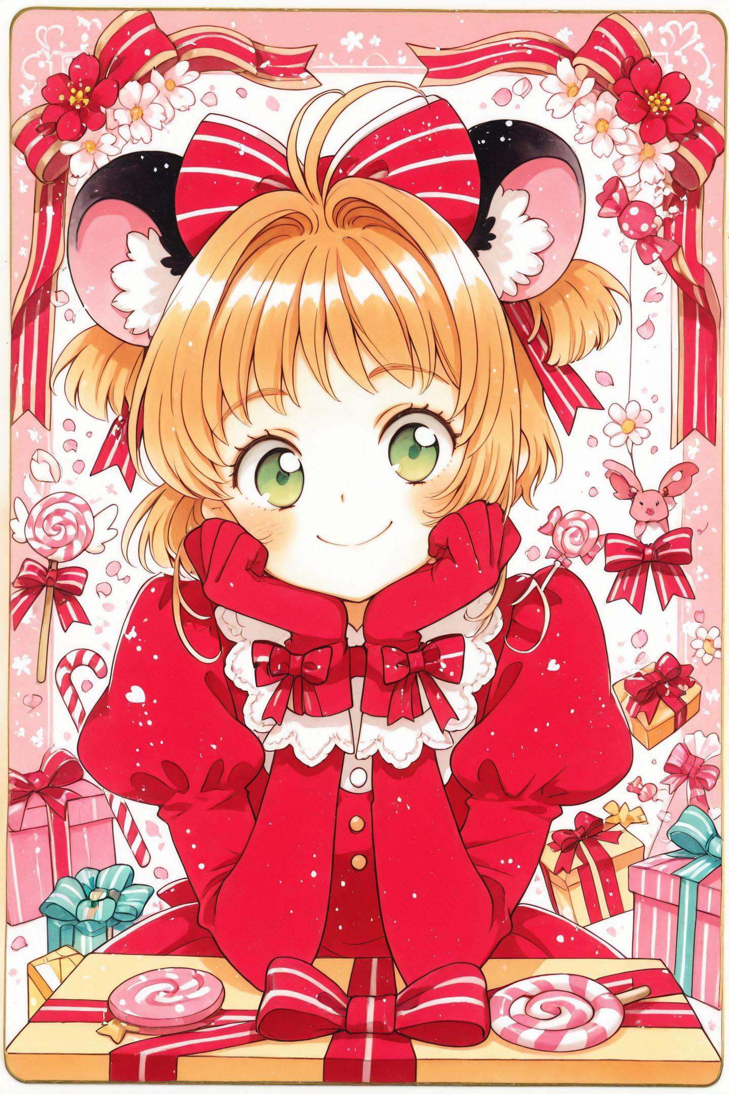 Comic Style,  1girl,  kinomoto sakura on Tensor.Art