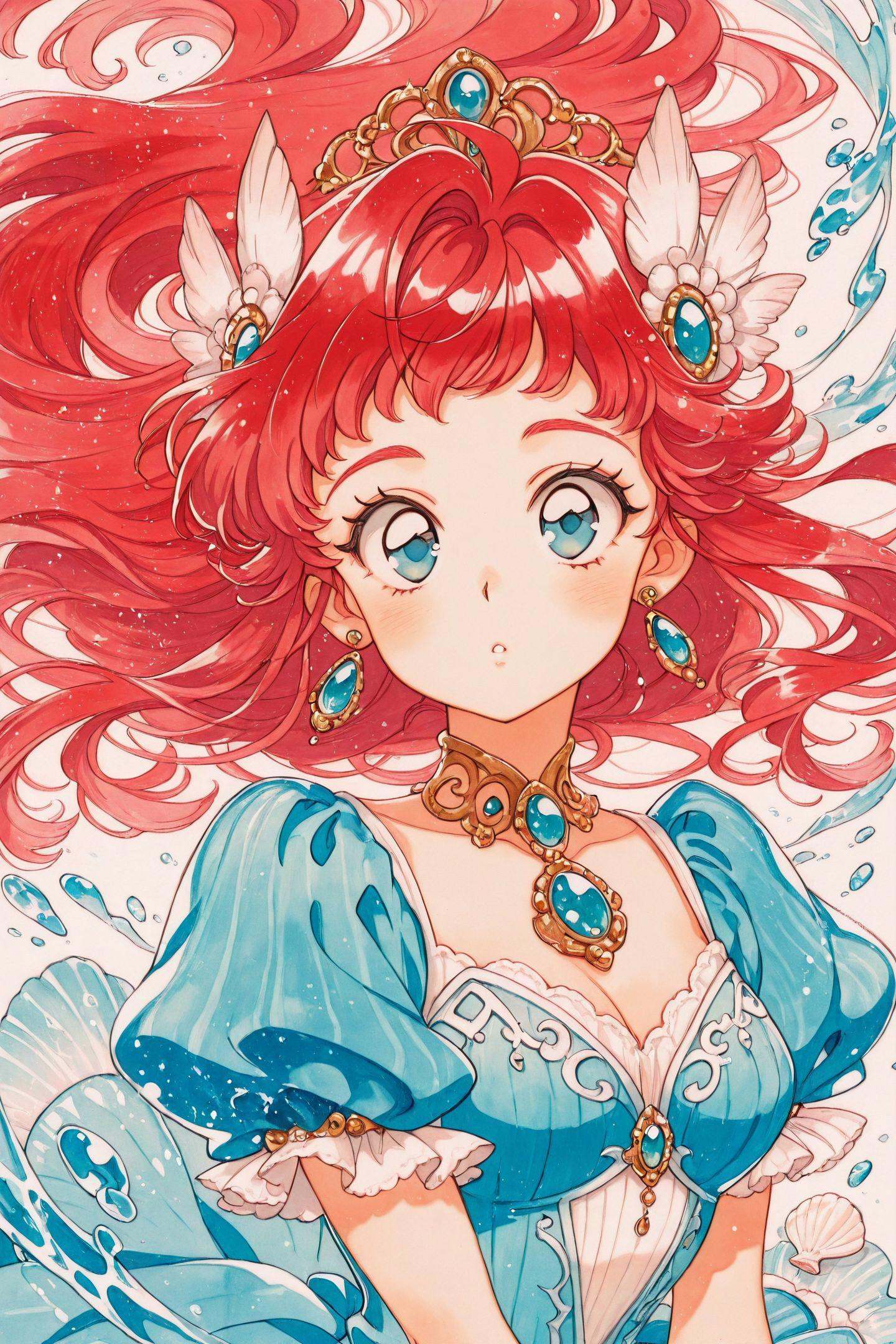 1girl,  solo,  red hair on Tensor.Art