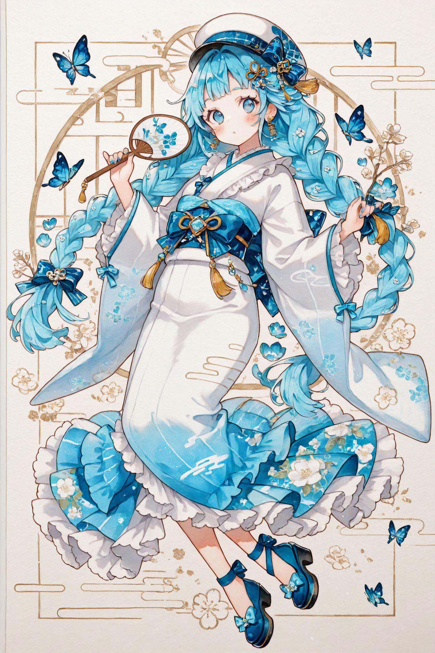 1girl,  solo,  braid on Tensor.Art
