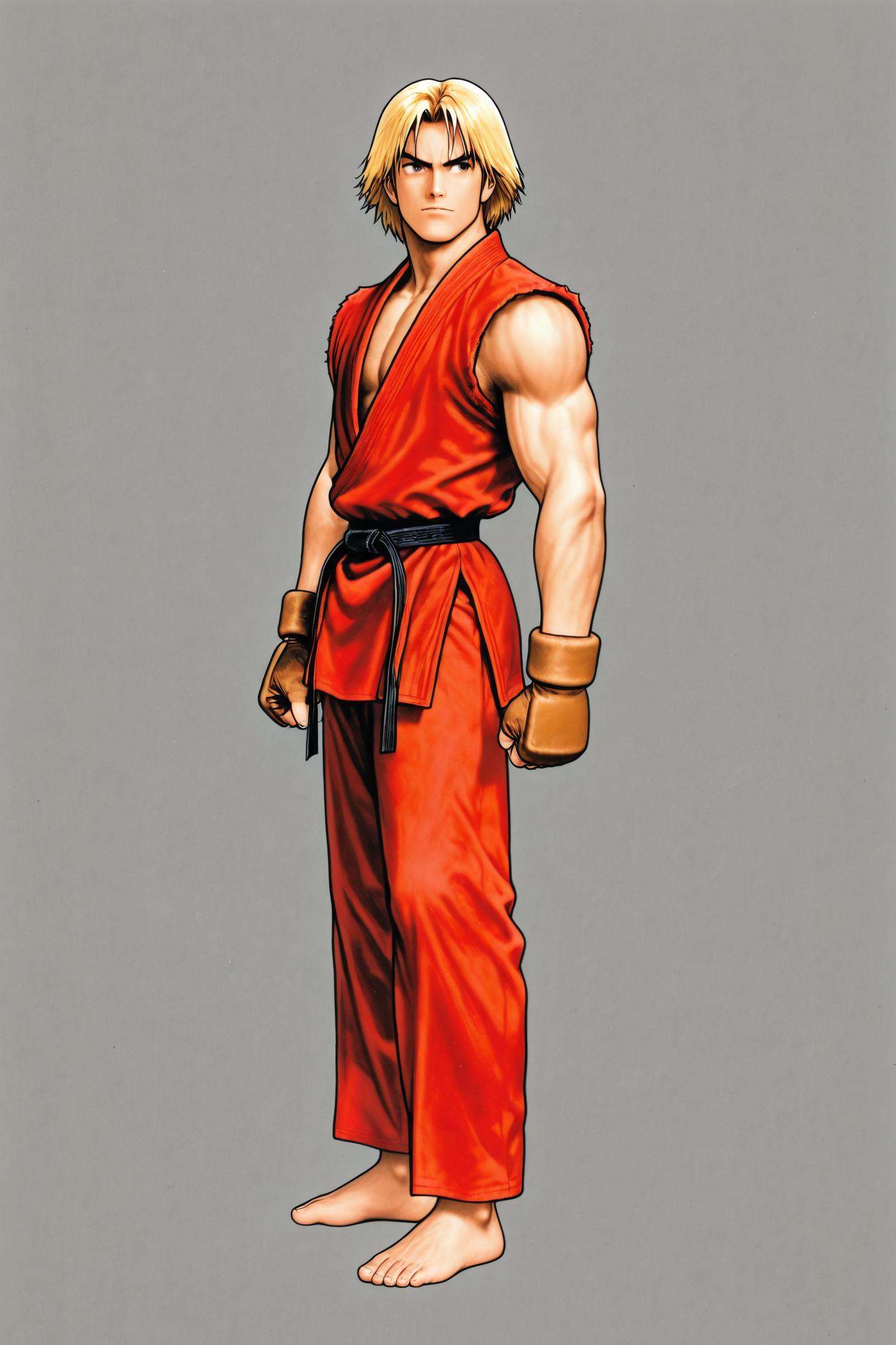 ken masters,  1boy,  male focus on Tensor.Art