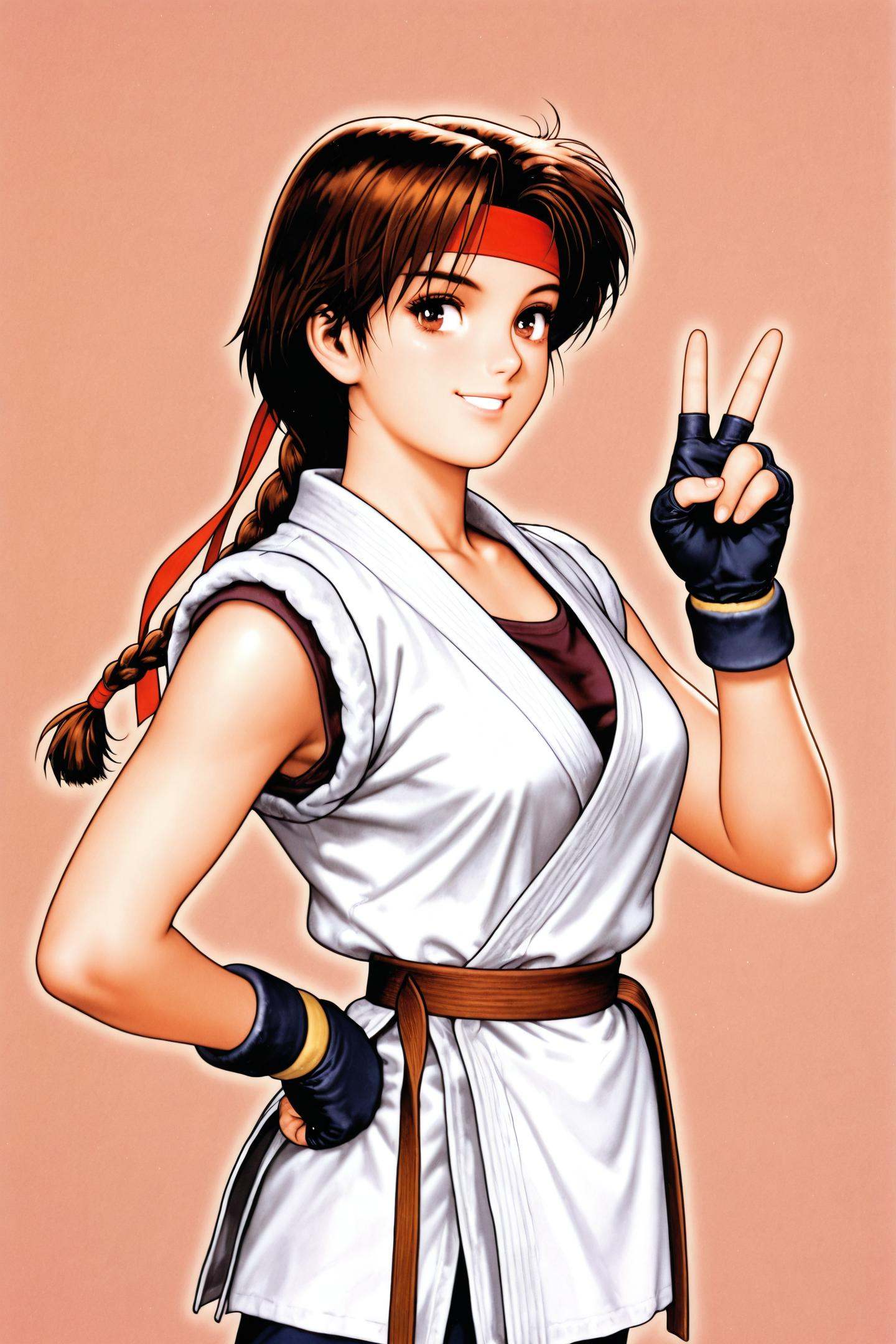 Yuri Sakazaki,  1girl,  solo on Tensor.Art