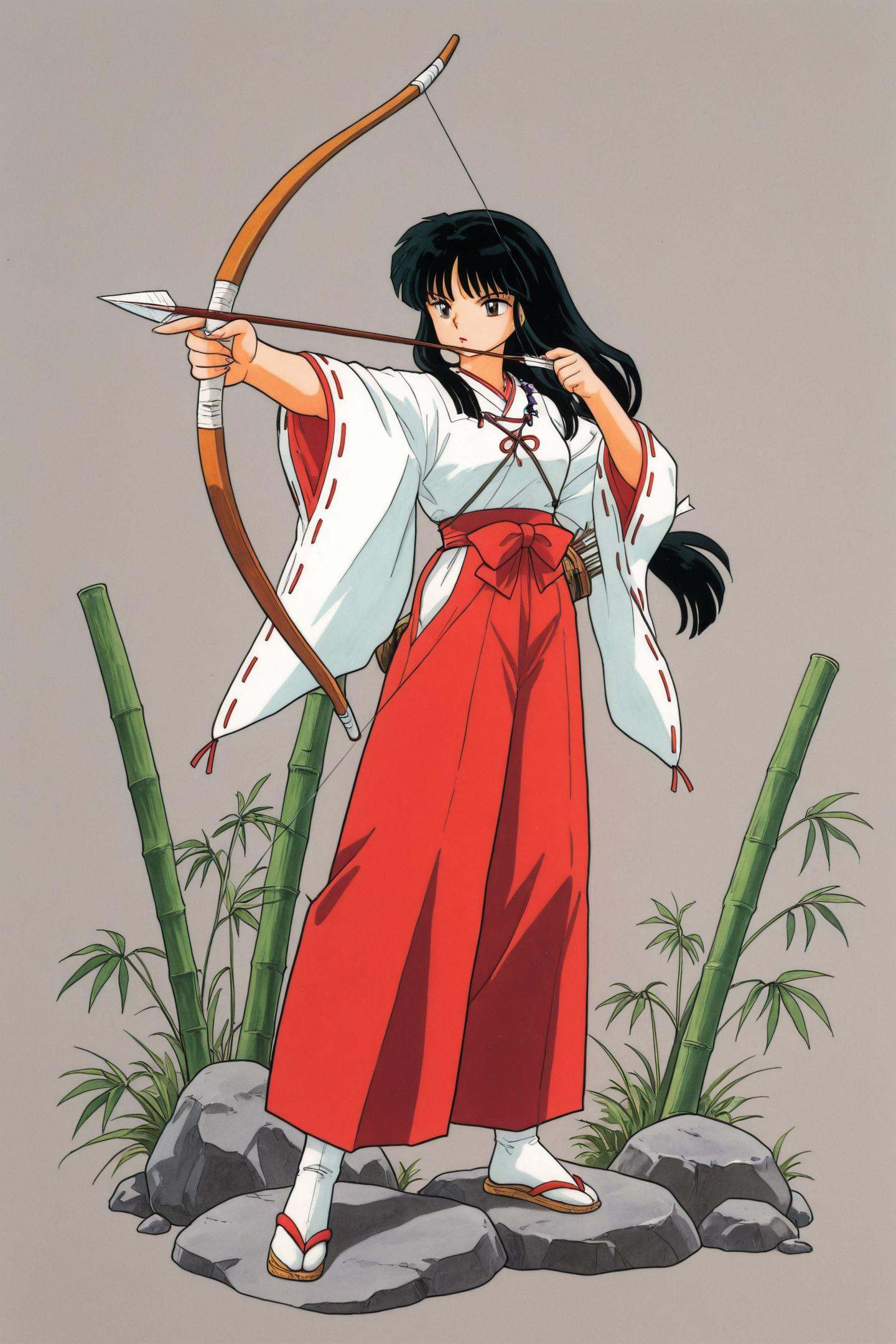 kikyou \(inuyasha\),  1girl,  weapon on Tensor.Art