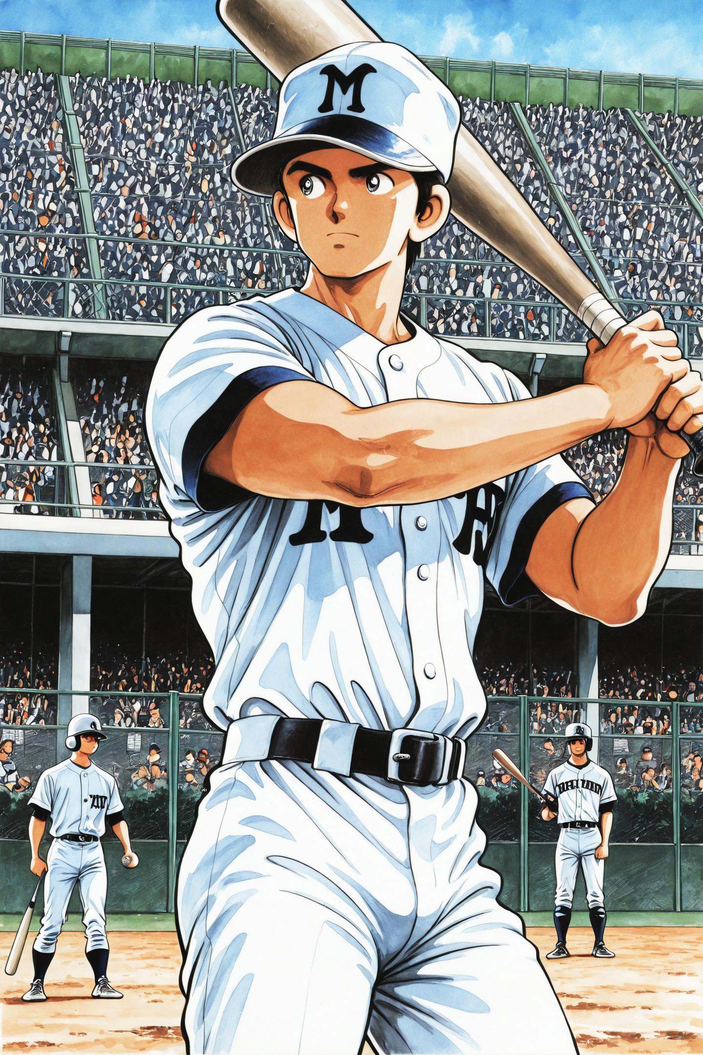 1boy,  baseball bat,  baseball uniform on Tensor.Art