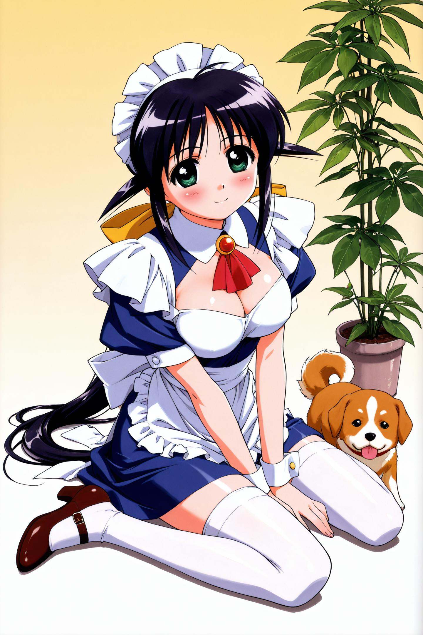1girl,  Ando Mahoro,  thighhighs on Tensor.Art