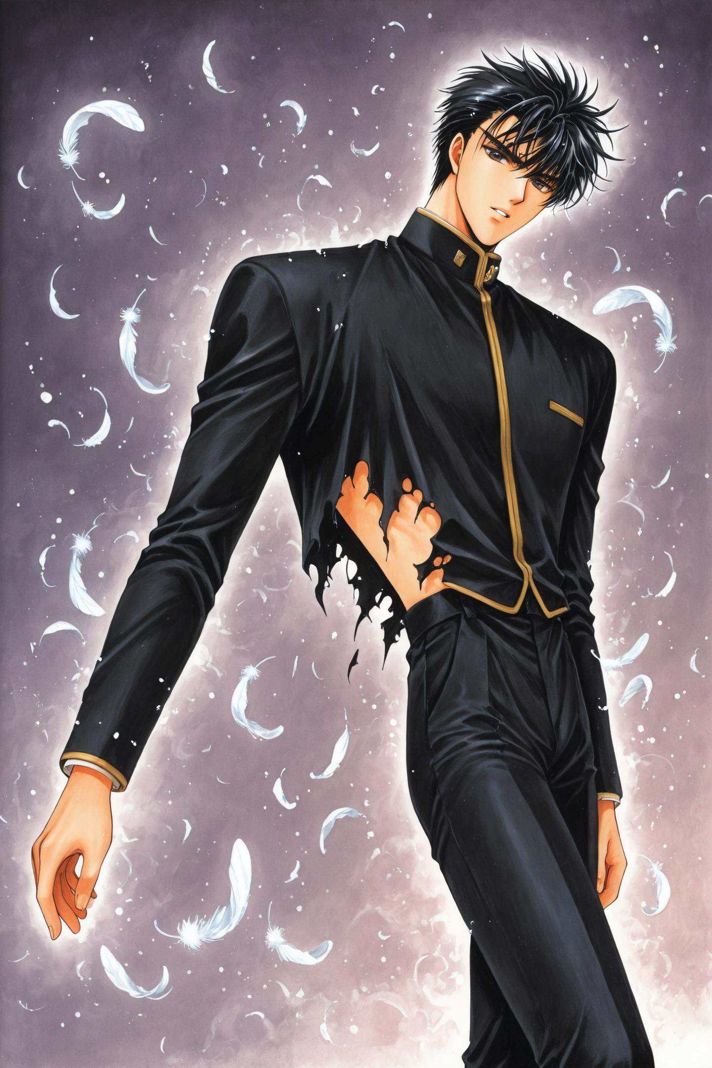 1boy,  Fuma Monou,  male focus on Tensor.Art