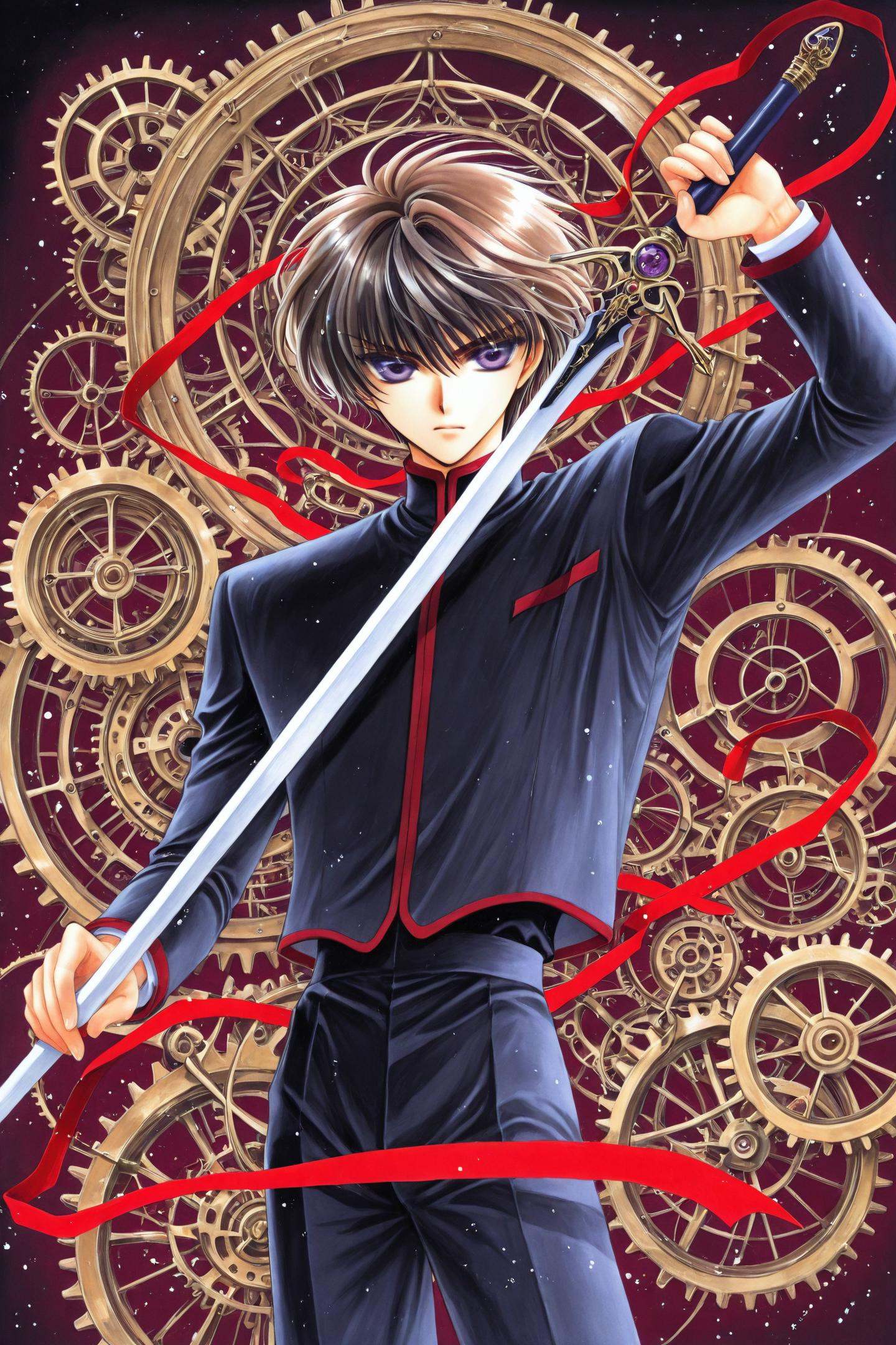 1boy,  Kamui Shirou,  male focus on Tensor.Art