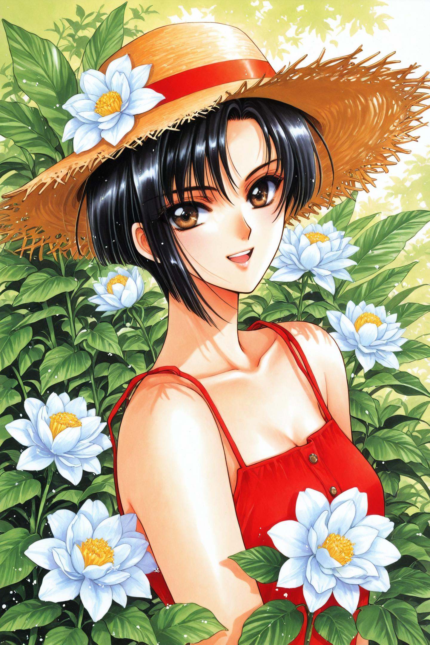 Yuzuriha Nekoi,  solo,  flower on Tensor.Art