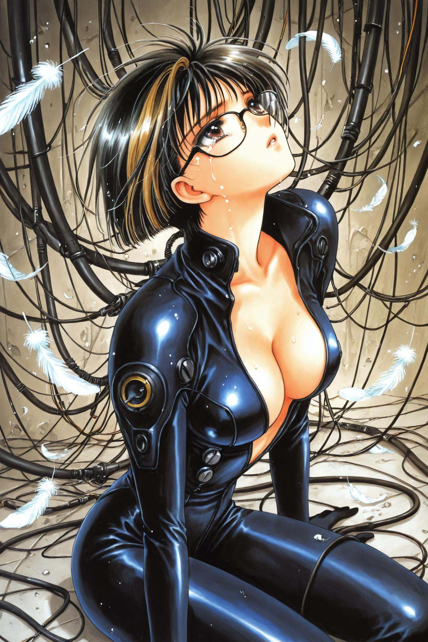1girl,  Satsuki Yatouji,  black eyewear on Tensor.Art