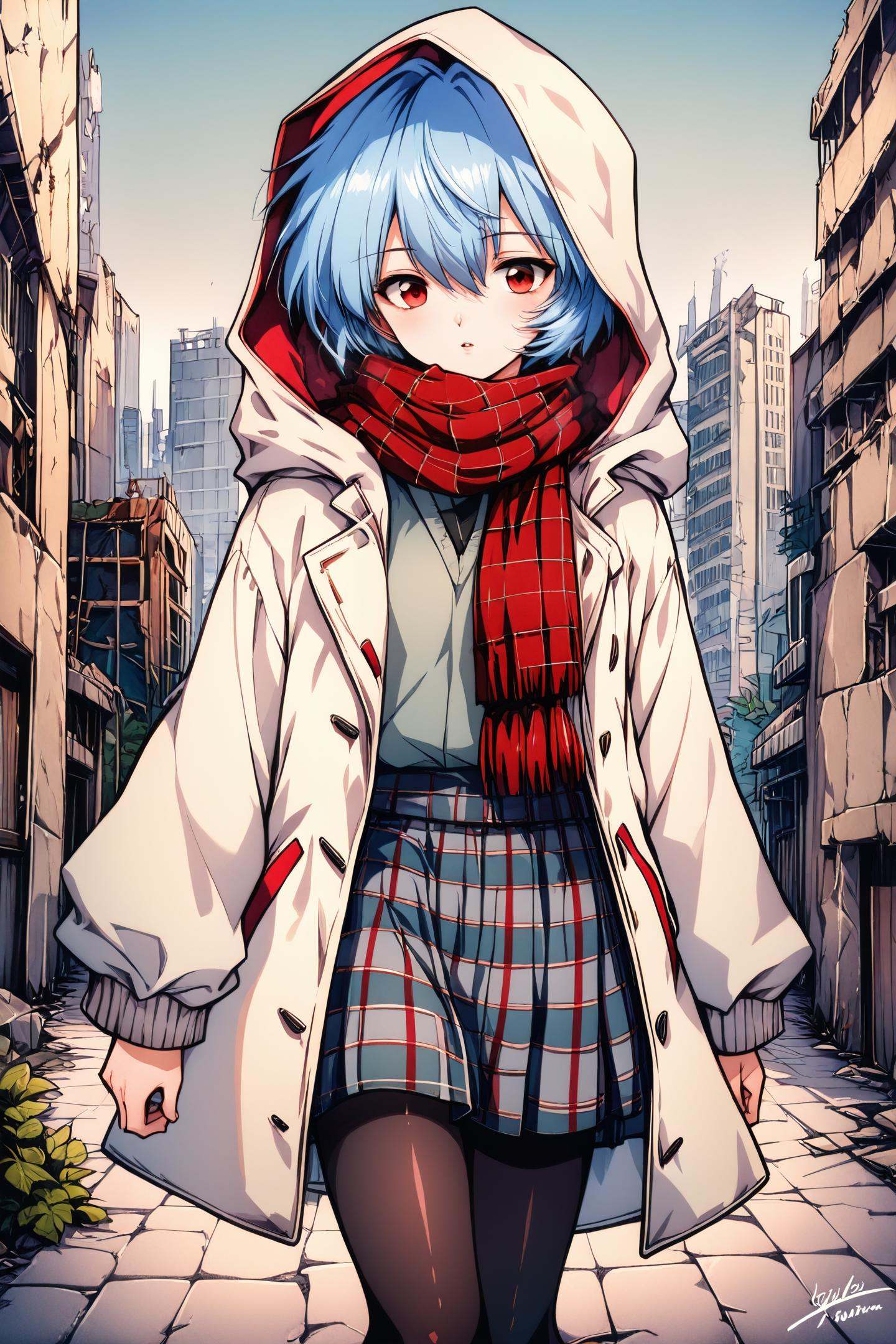 1girl,  solo,  ayanami rei on Tensor.Art