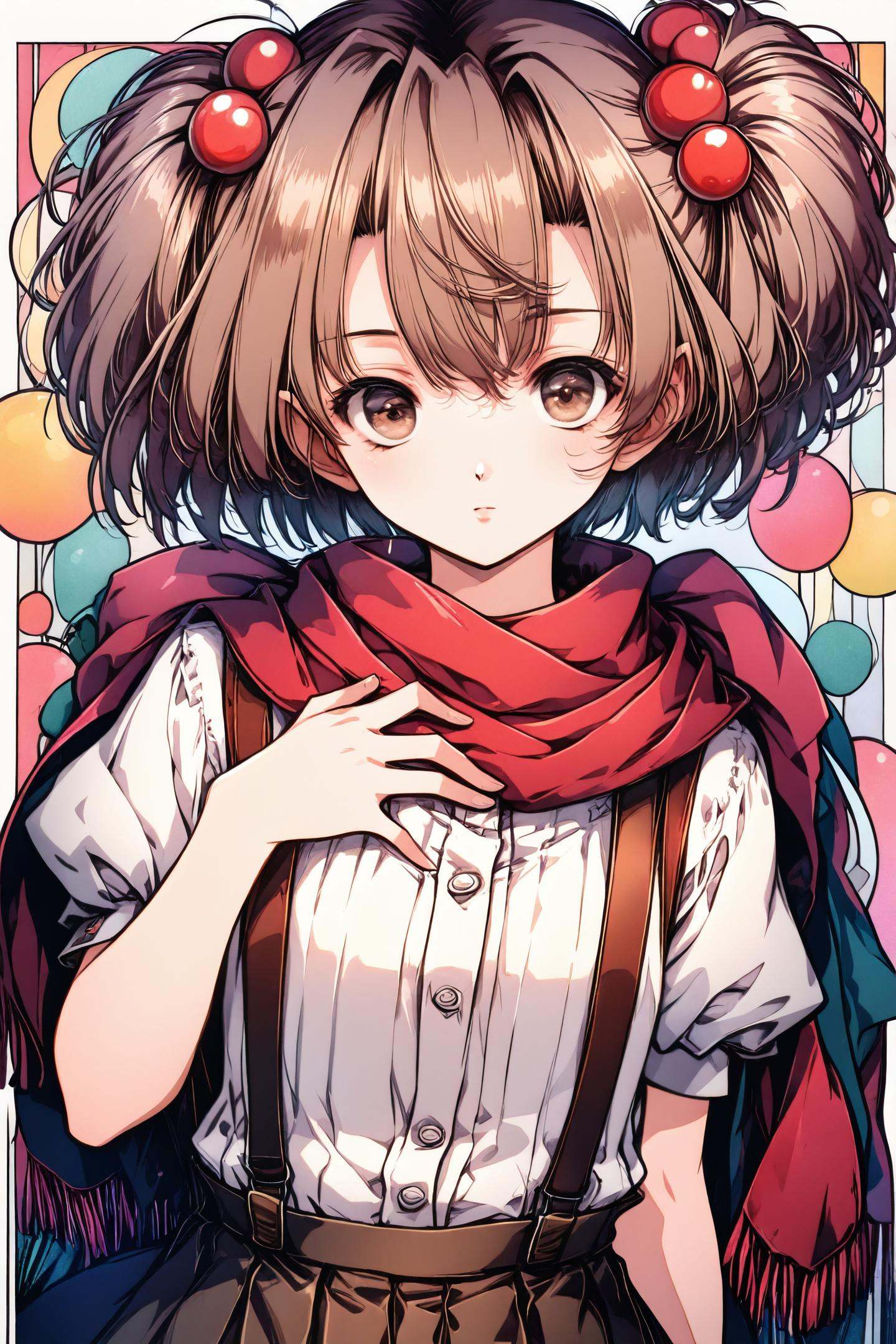 1girl,  solo,  scarf on Tensor.Art