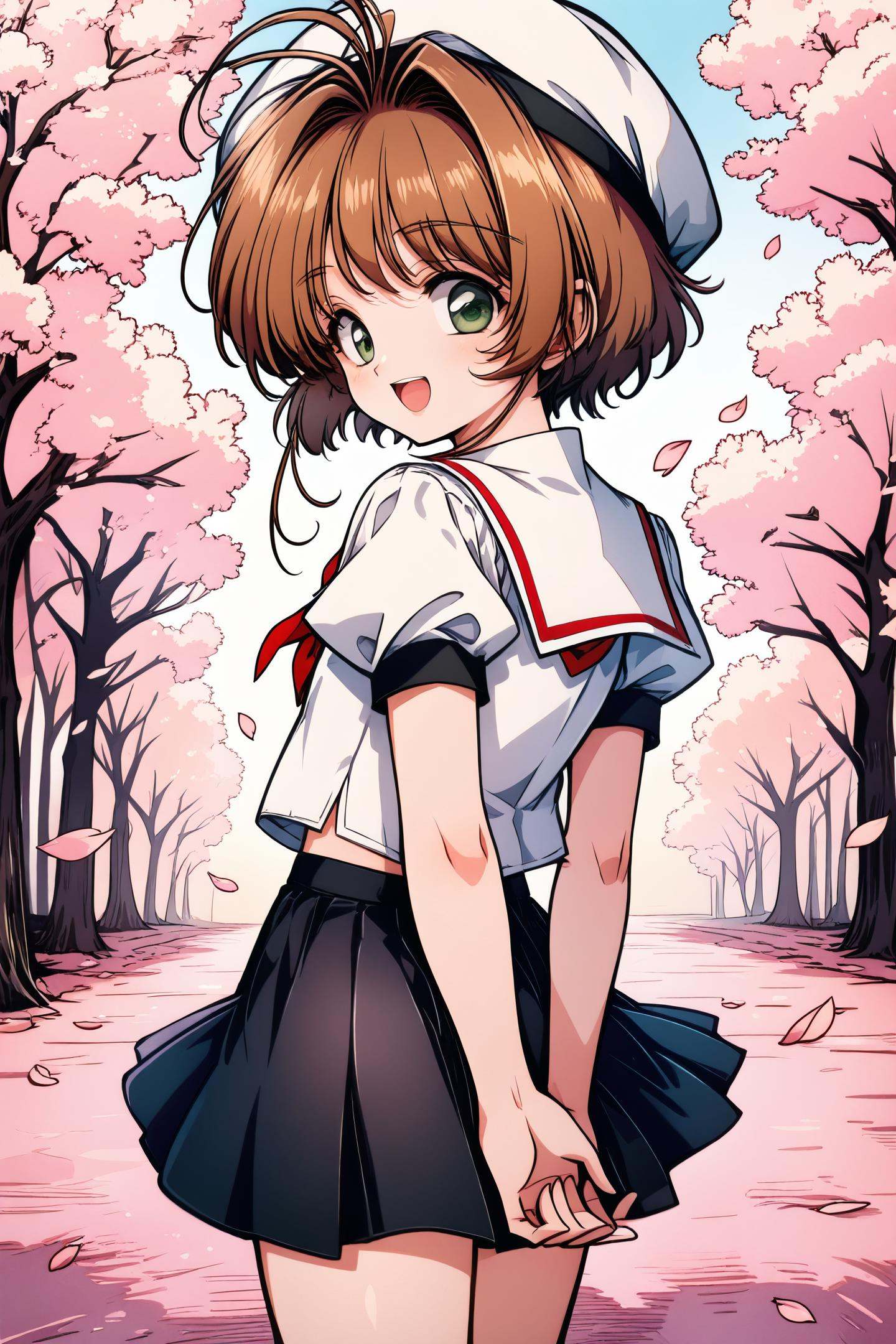 1girl,  kinomoto sakura,  solo on Tensor.Art