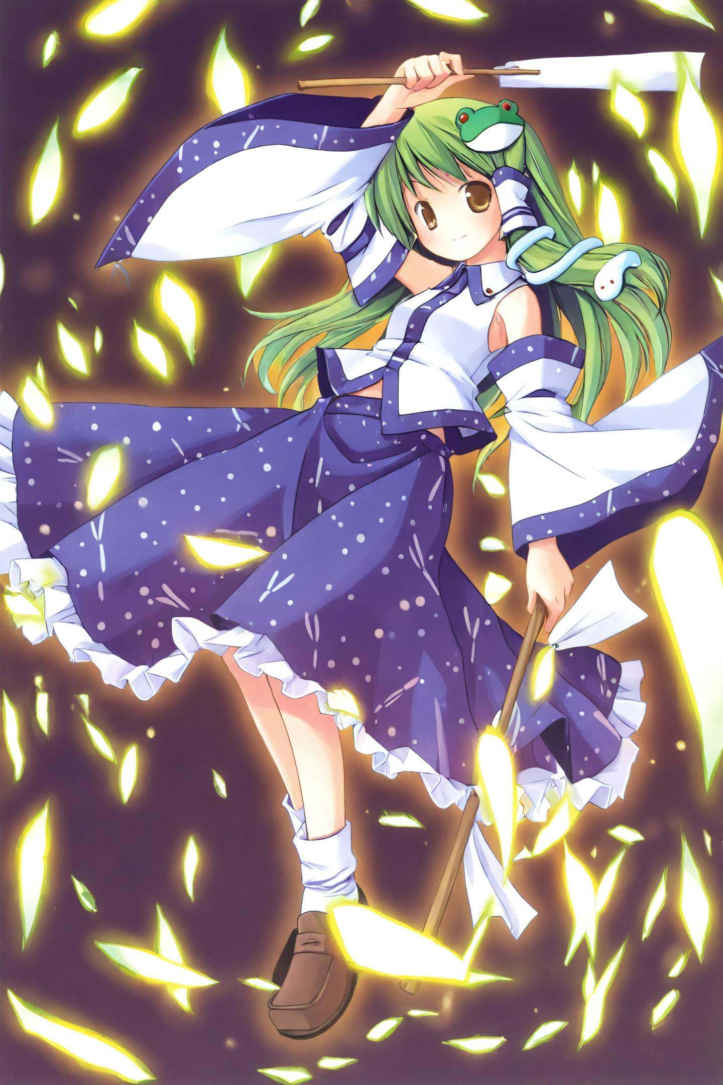 1girl,  solo,  kochiya sanae on Tensor.Art