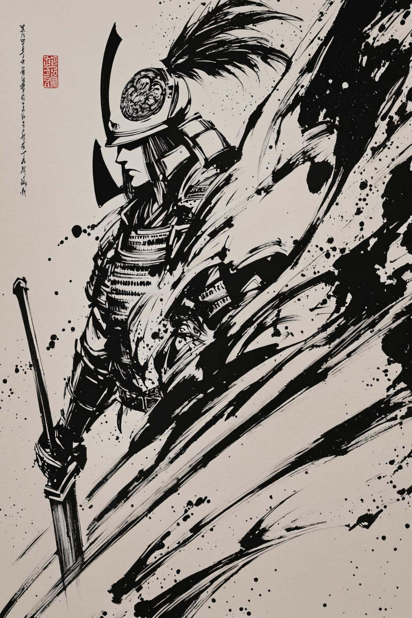 armor,  helmet,  samurai on Tensor.Art