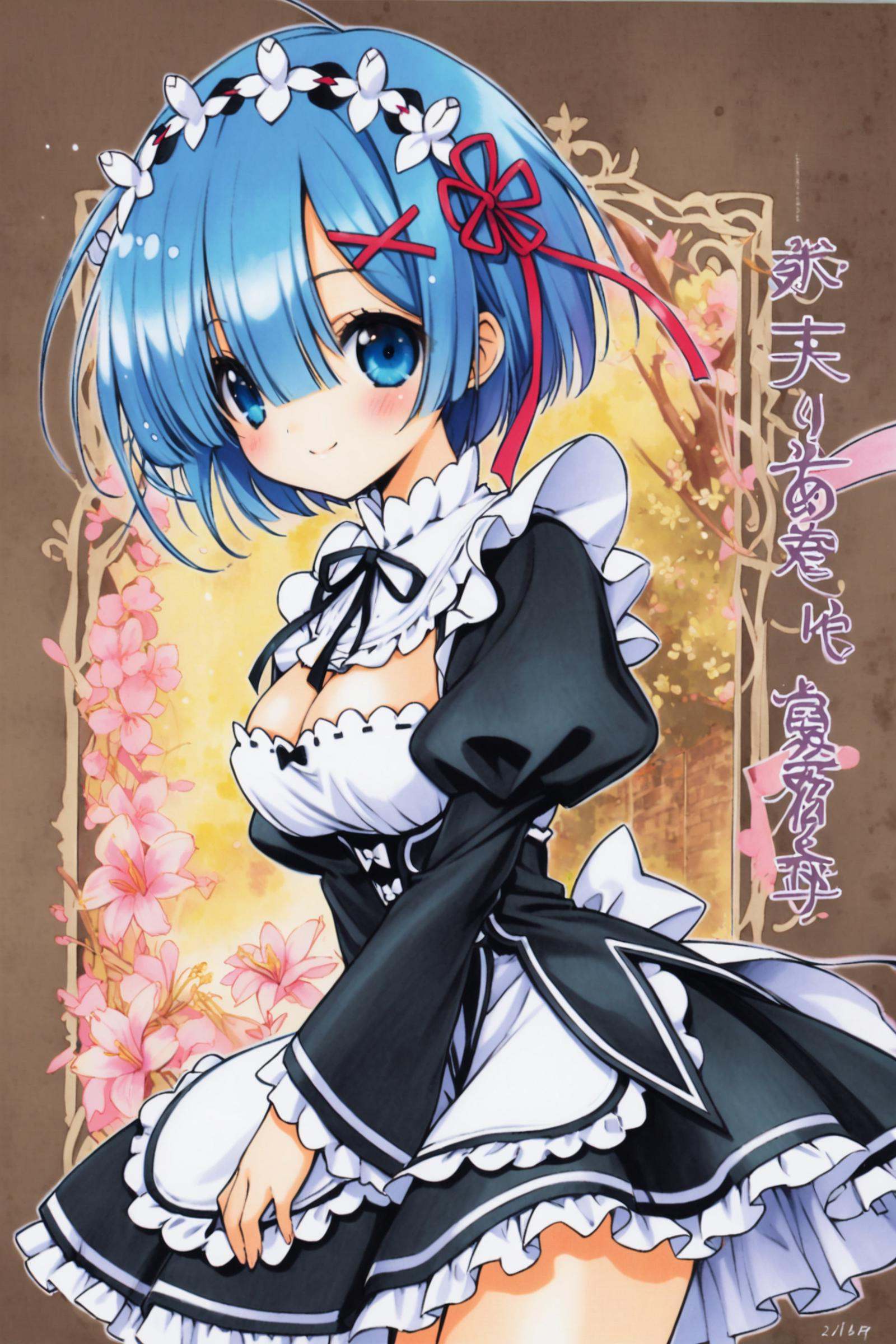 1girl,  solo,  rem (re:zero) on Tensor.Art