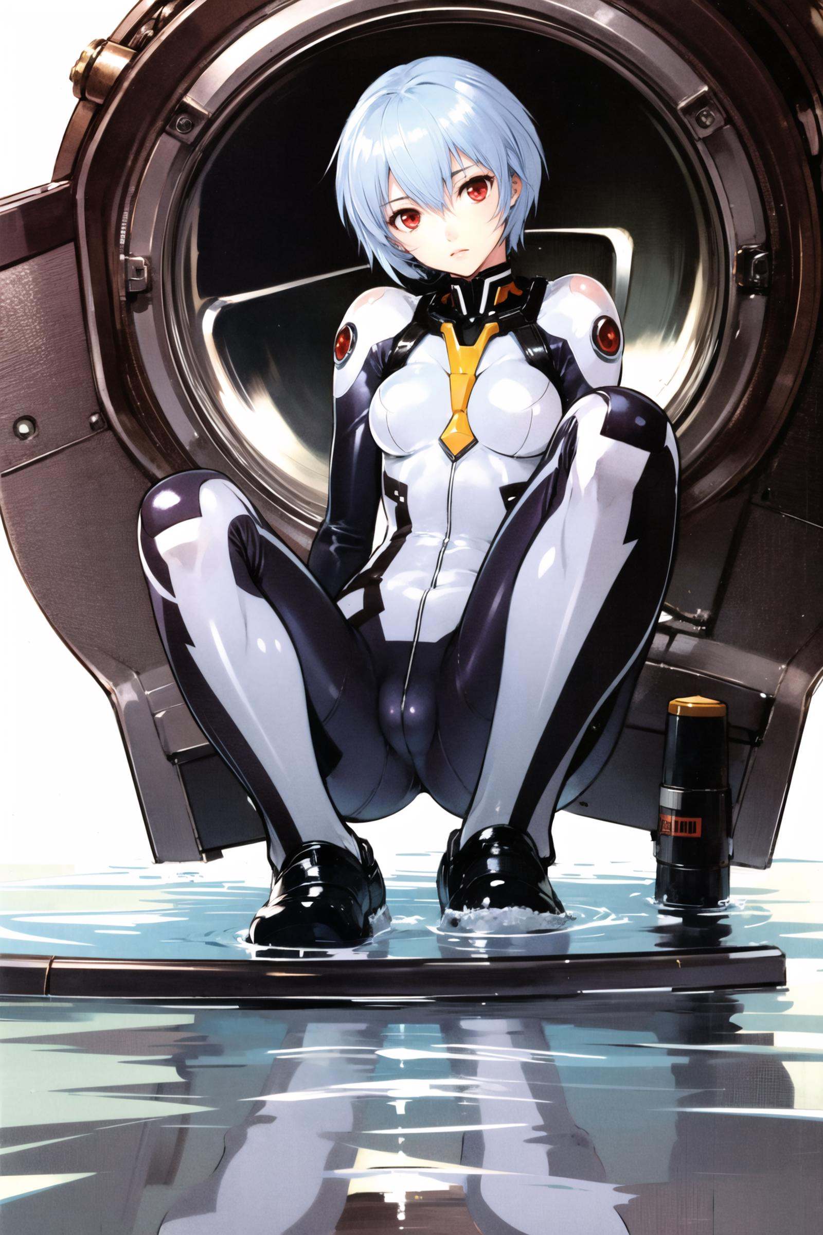 1girl,  ayanami rei,  solo on Tensor.Art
