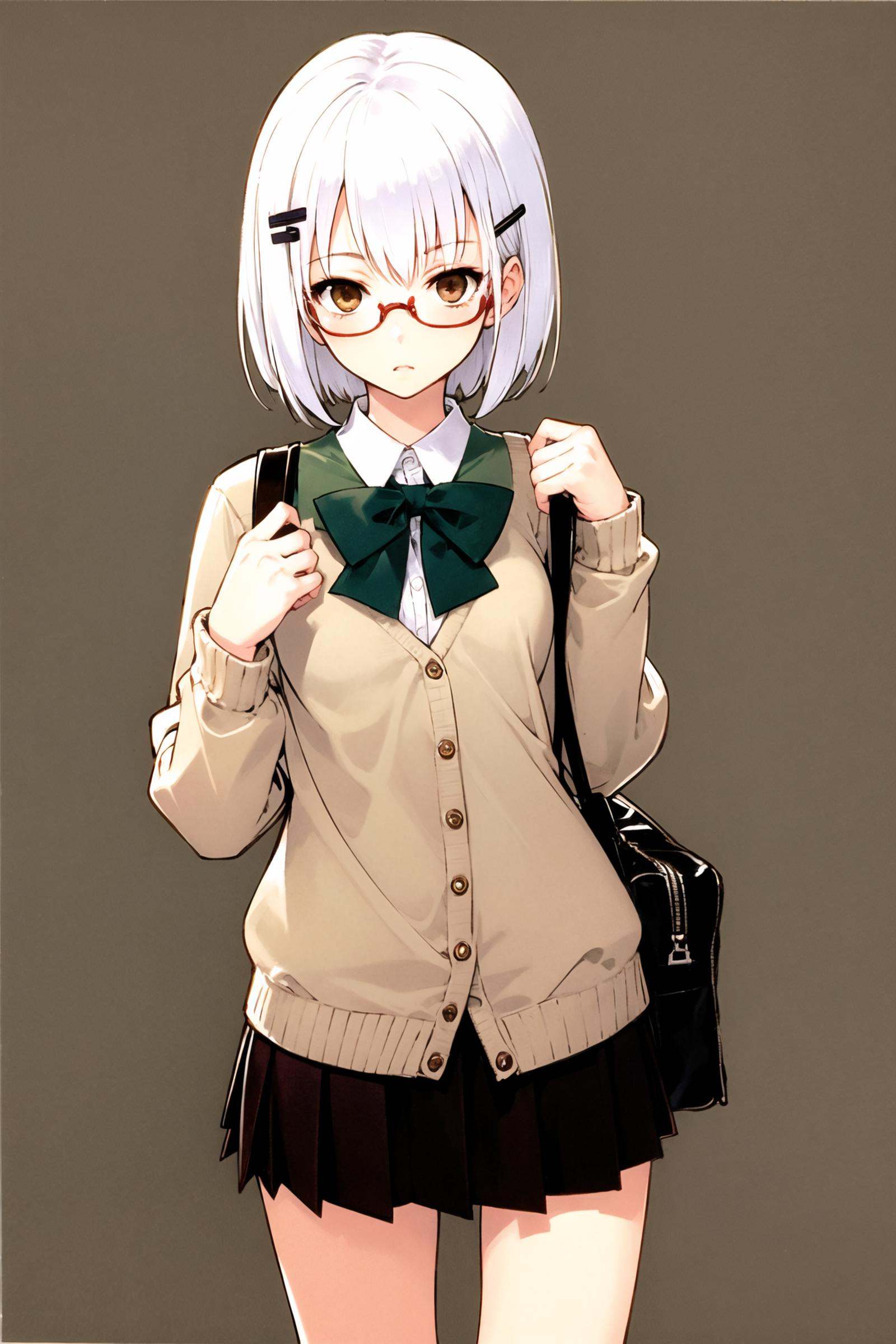 1girl,  solo,  bag on Tensor.Art