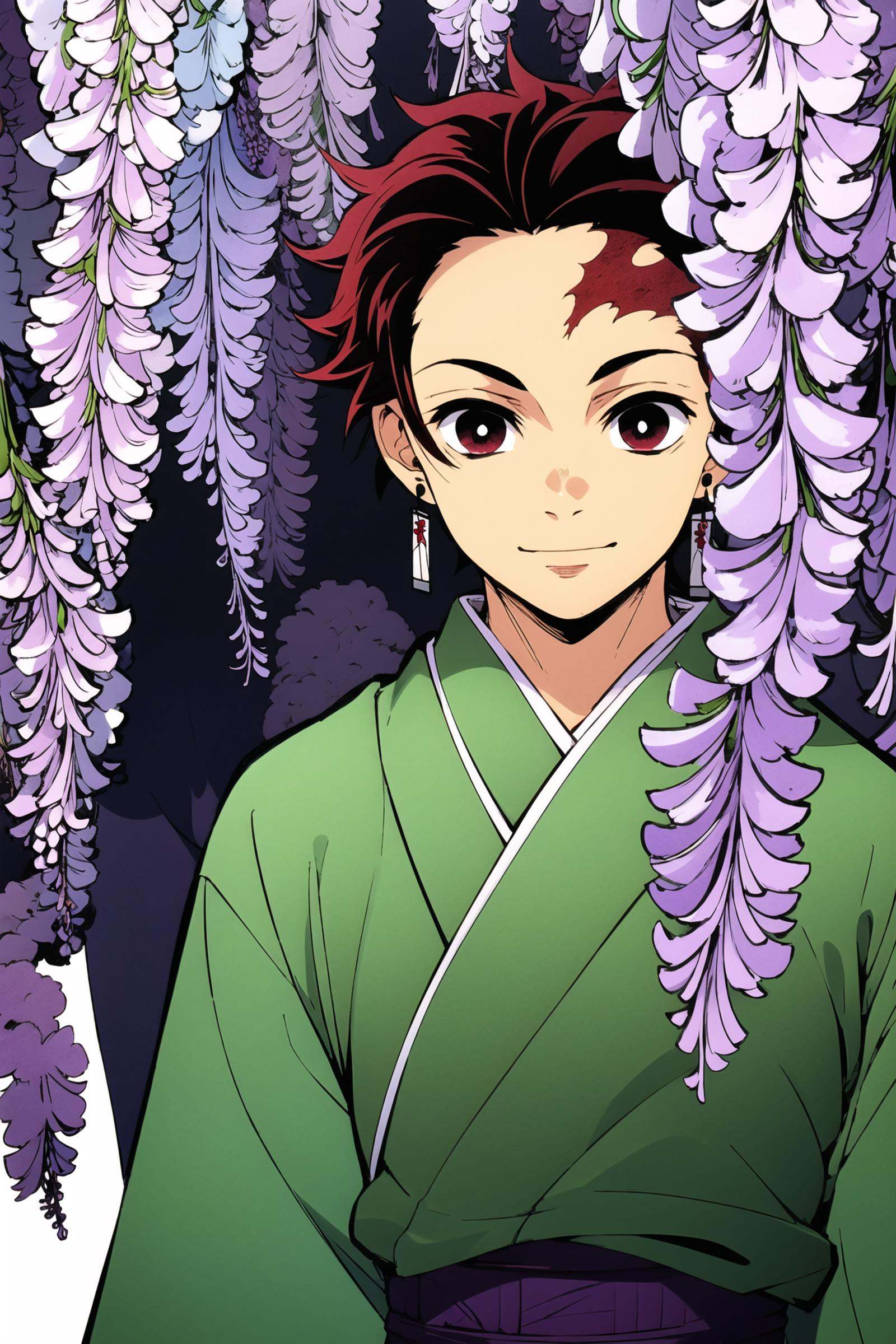1boy,  solo,  demon slayer on Tensor.Art