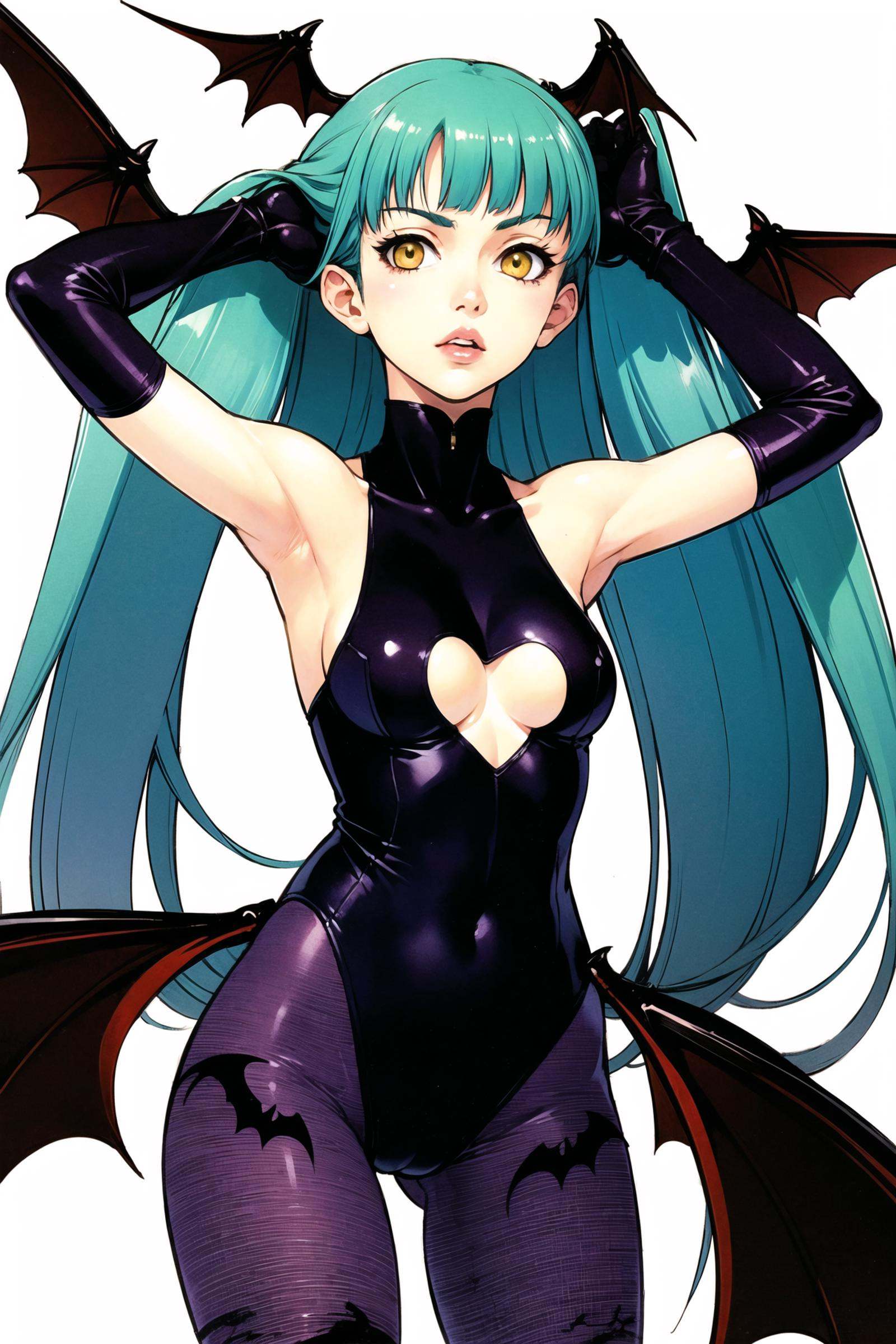 1girl,  solo,  morrigan aensland on Tensor.Art