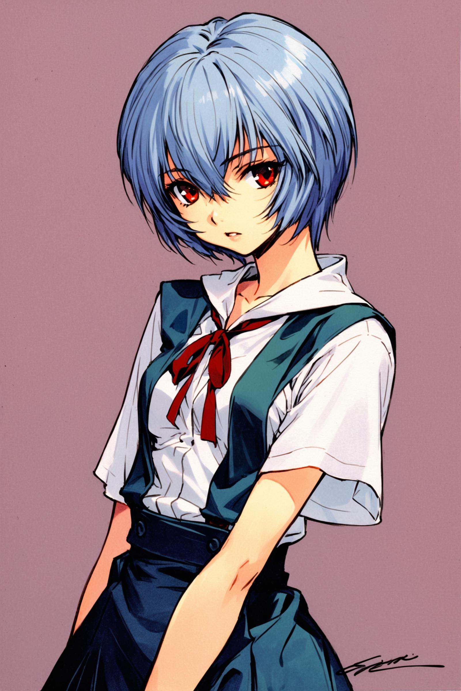1girl,  ayanami rei,  solo on Tensor.Art