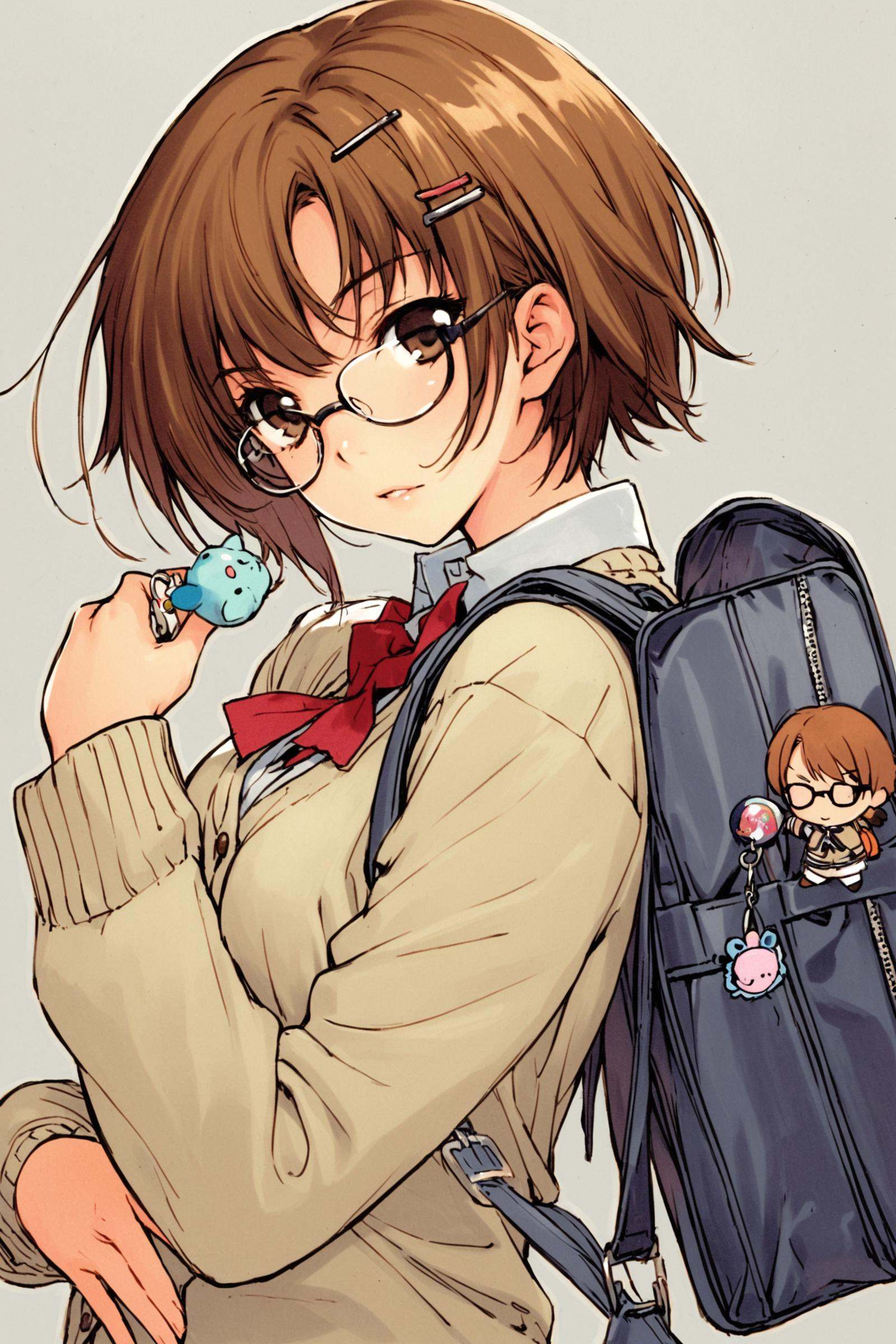 1girl,  solo,  bag on Tensor.Art