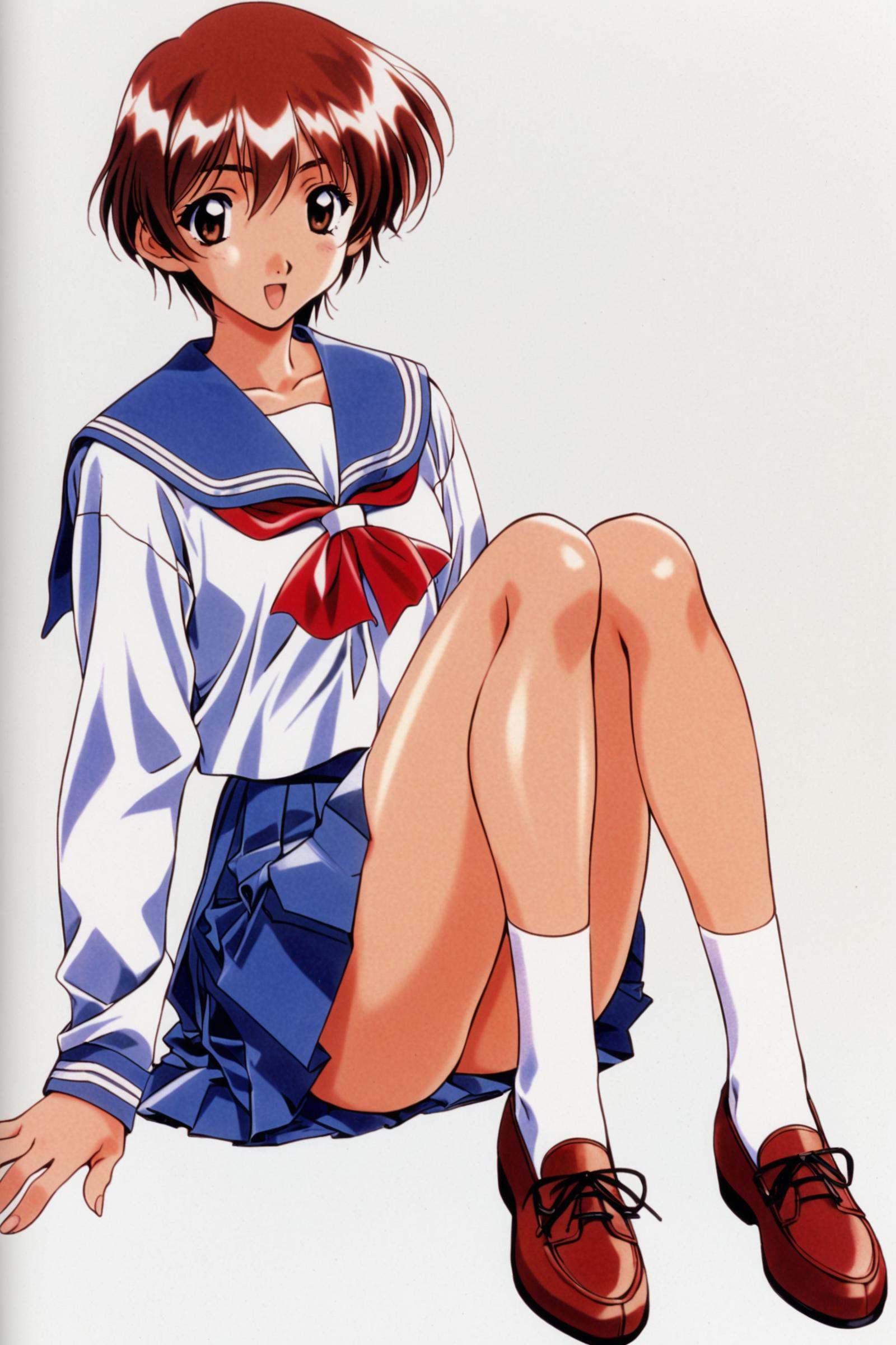 Yuu Nanase,  1girl,  sitting on Tensor.Art