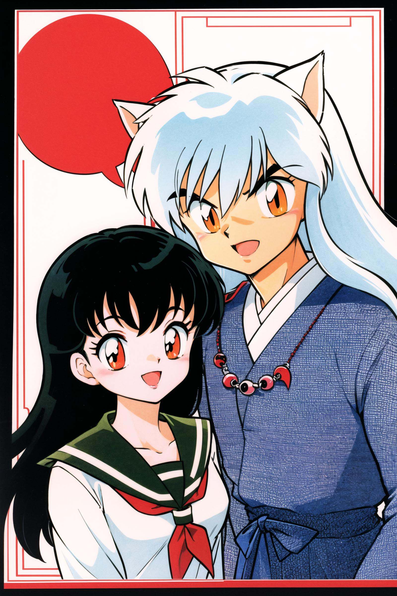 1girl,  Higurashi Kagome,  1boy on Tensor.Art