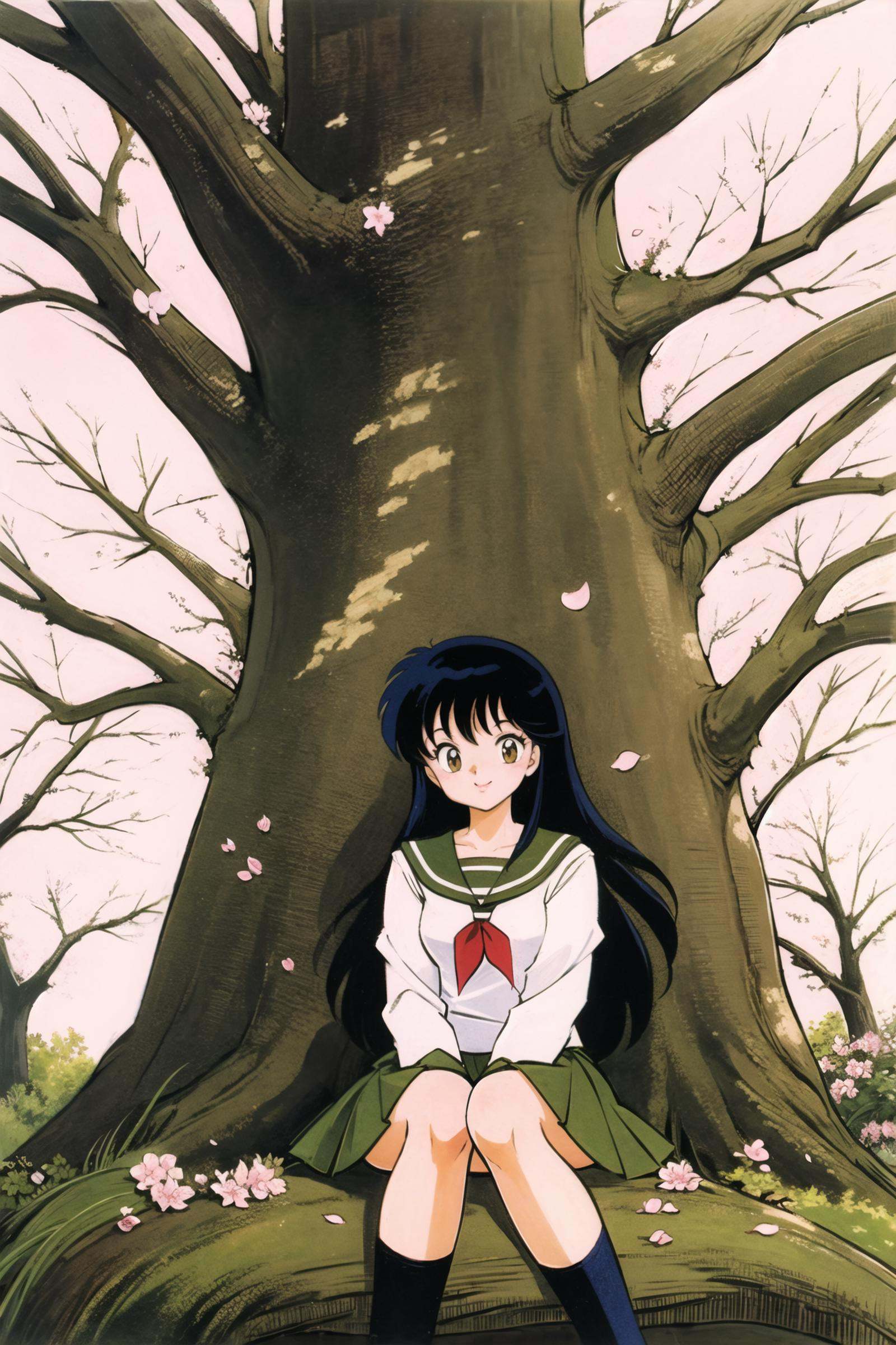 1girl,  Higurashi Kagome,  animal ears on Tensor.Art