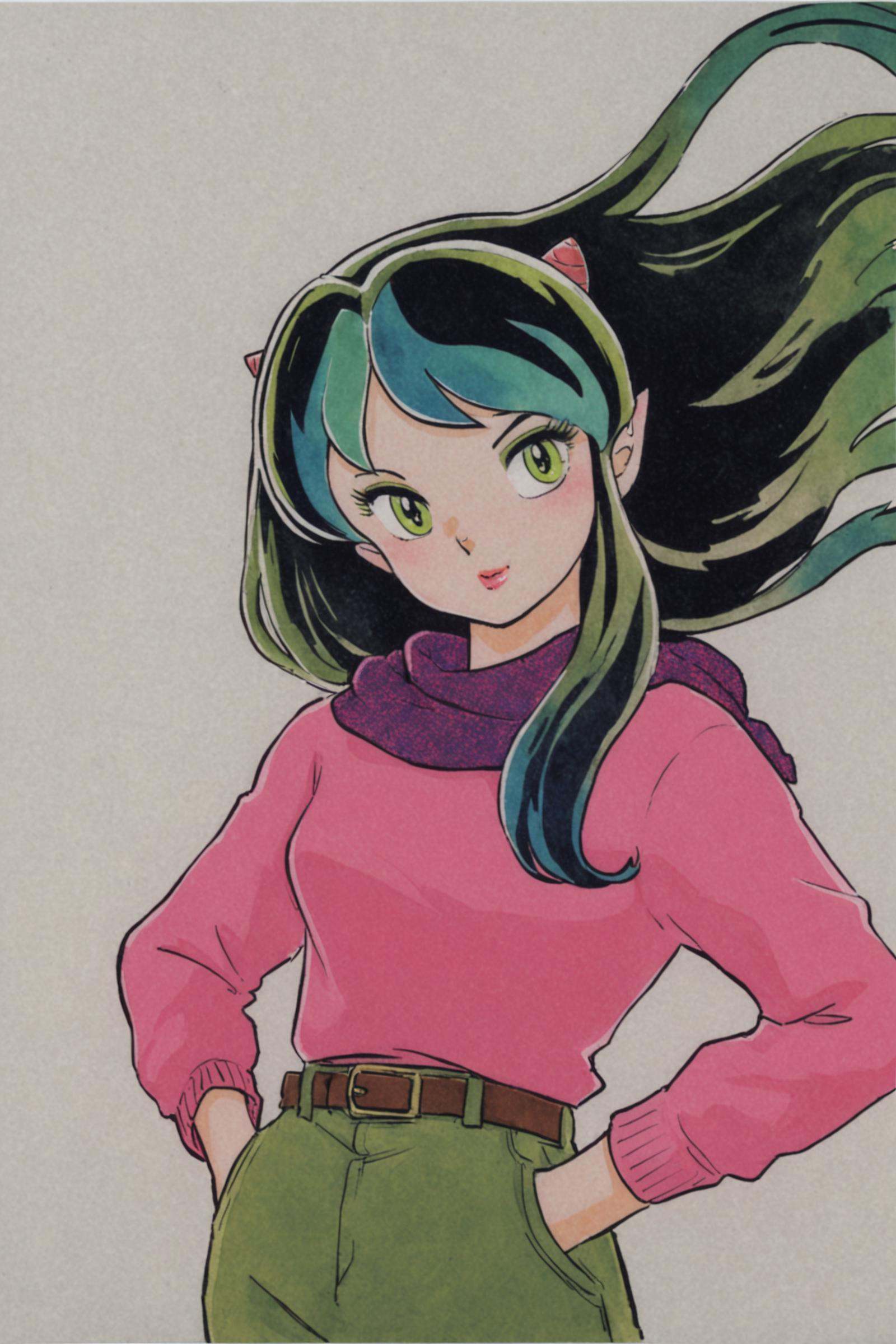 1girl,  solo,  horns on Tensor.Art