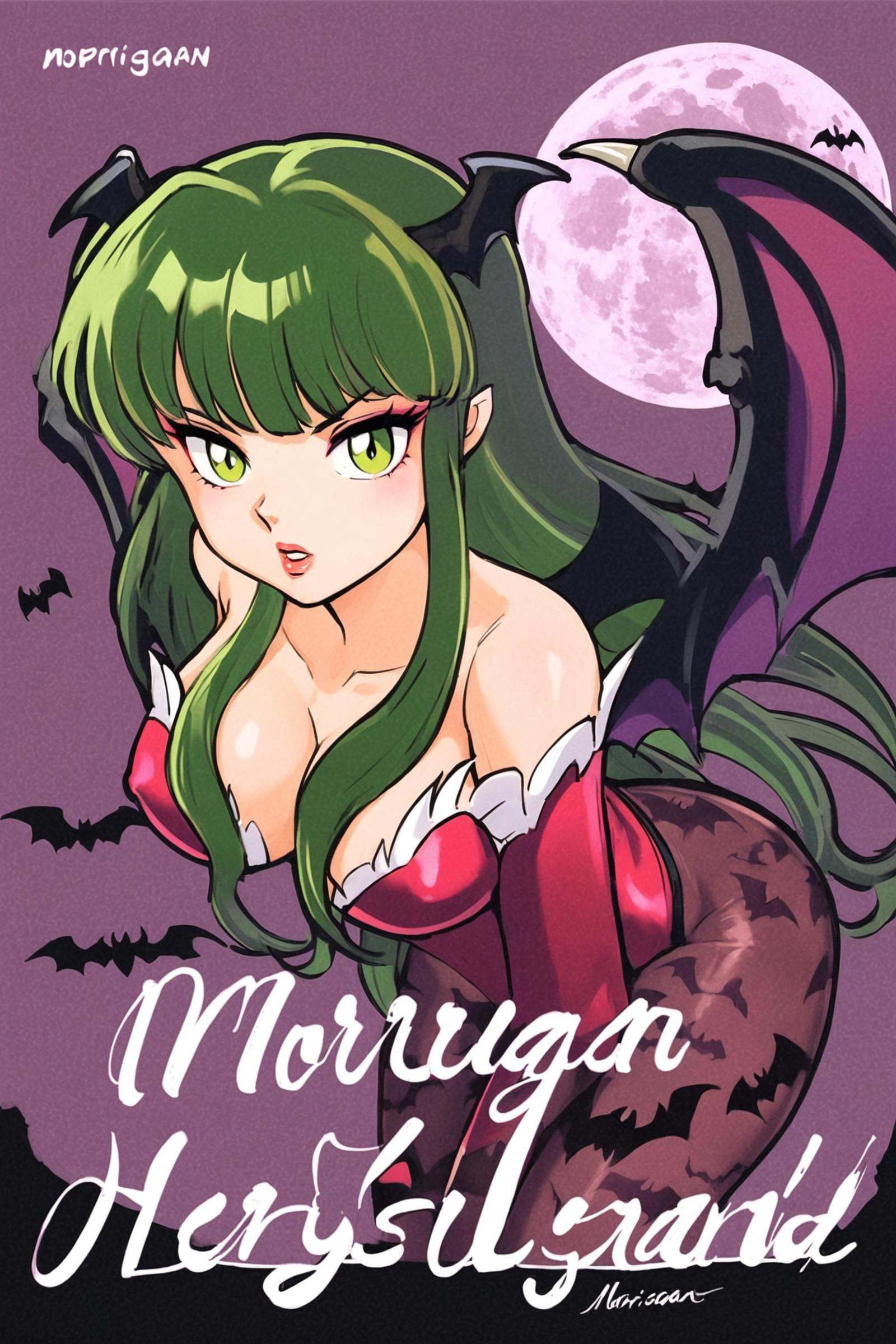 morrigan aensland,  head wings,  pantyhose on Tensor.Art