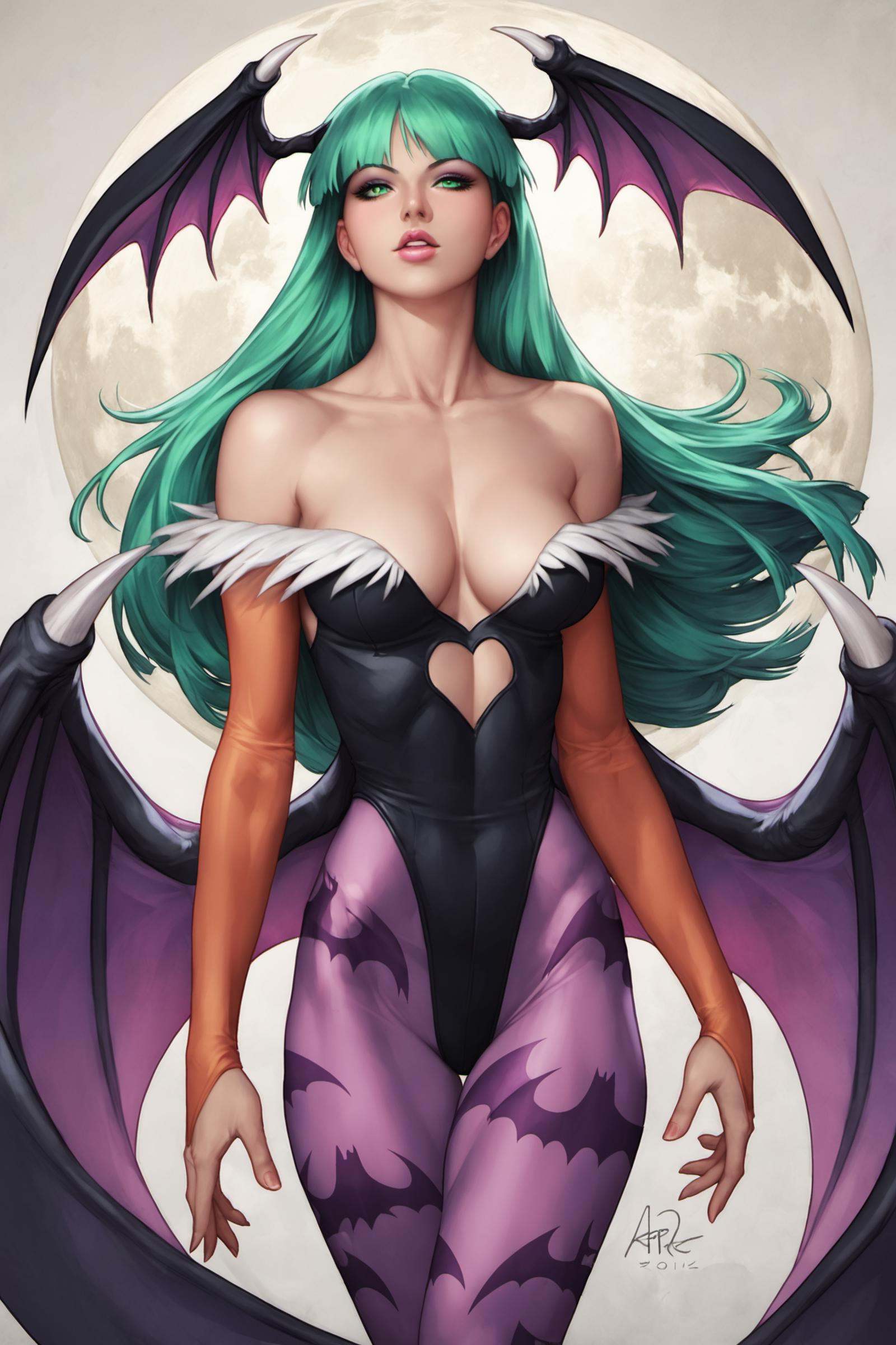 morrigan aensland,  head wings,  pantyhose on Tensor.Art