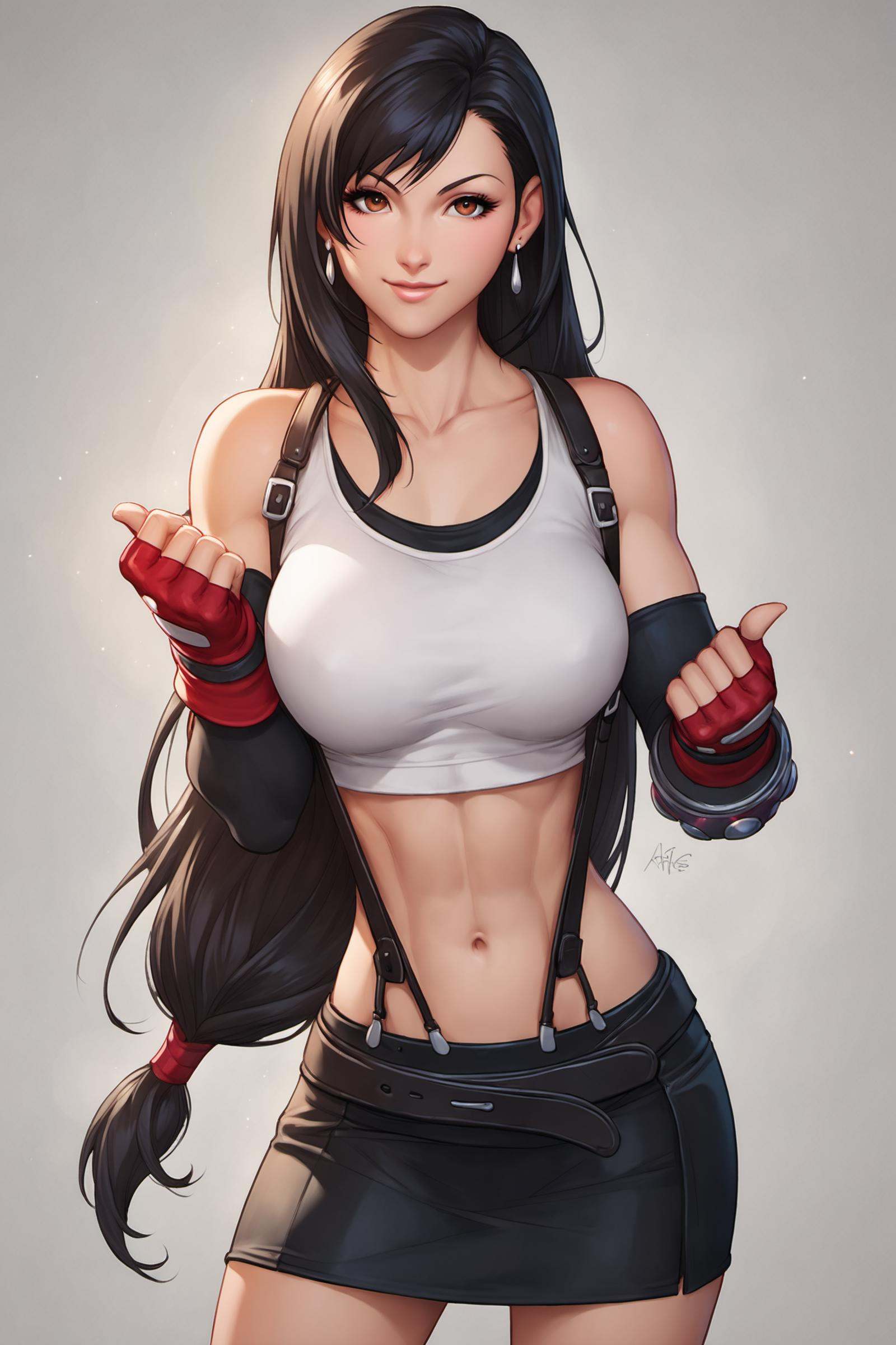 1girl,  long hair,  tifa lockhart on Tensor.Art